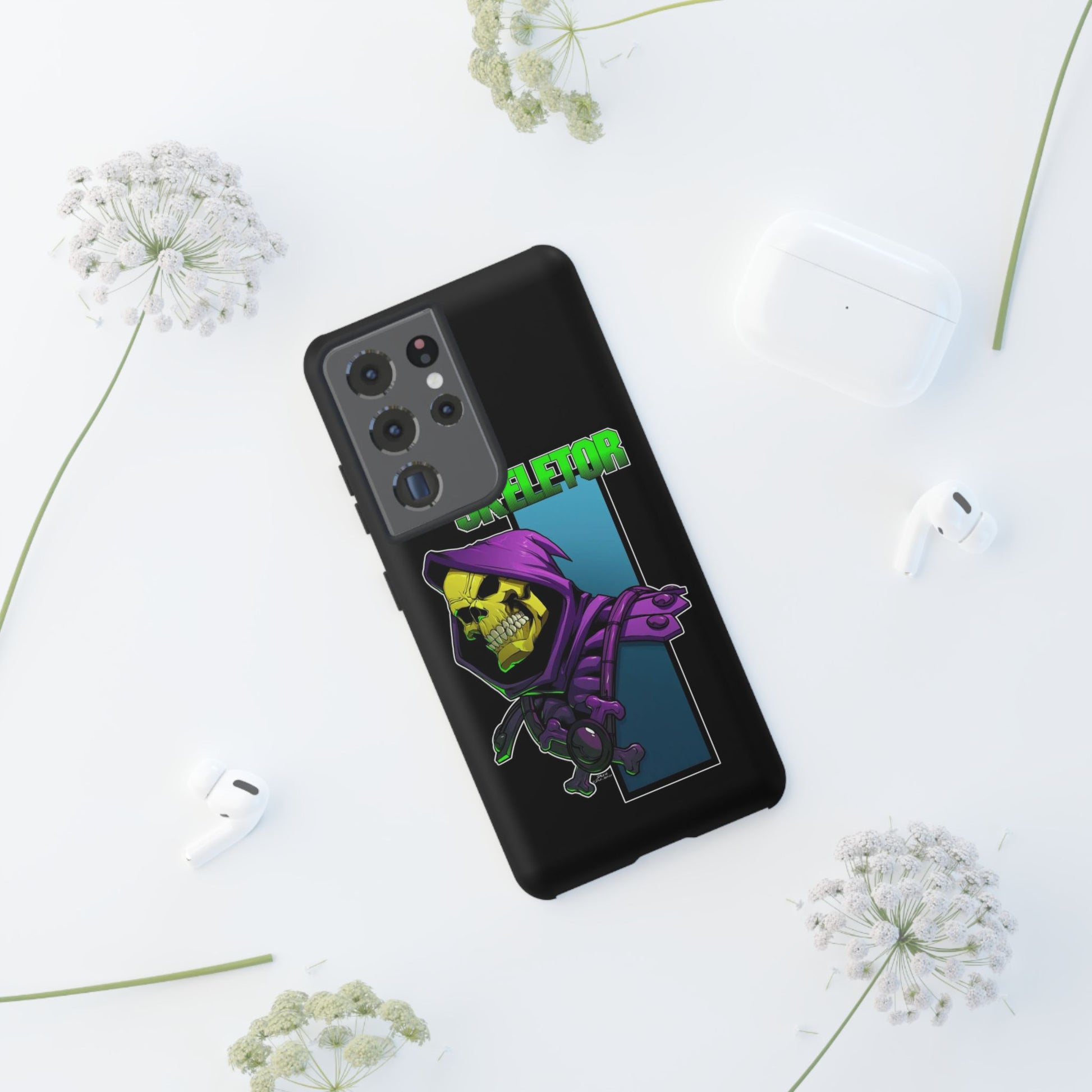Skeletor Tough Cases for iPhones, Samsung, and Pixel