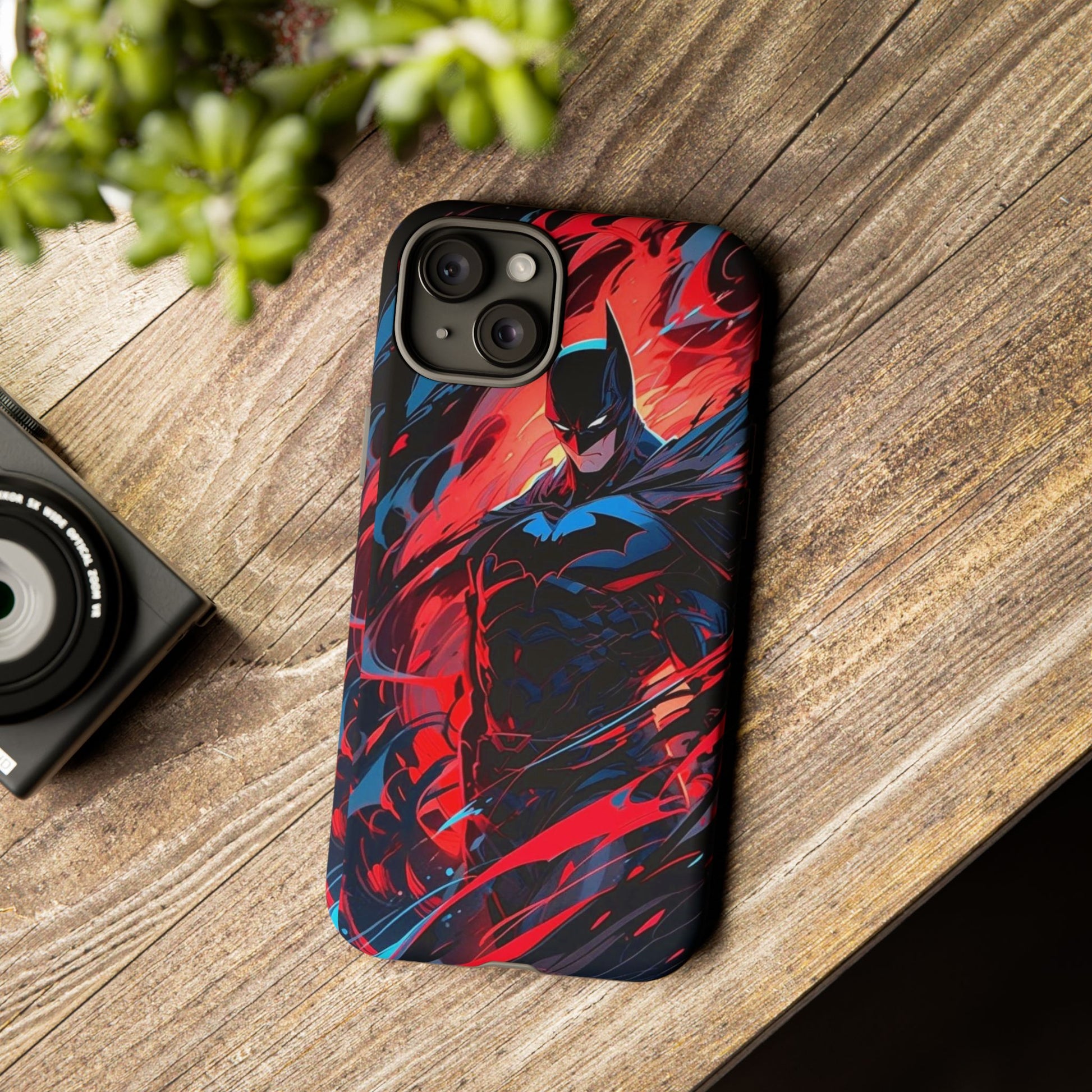 The Dark Knight Batman Art Tough Cases for iPhones, Samsung, and Pixel