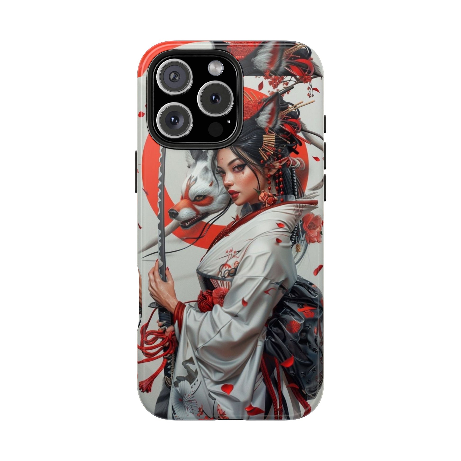 Japanese Female Warrior Phone Cases for iPhone & Samsung Galaxy Phones