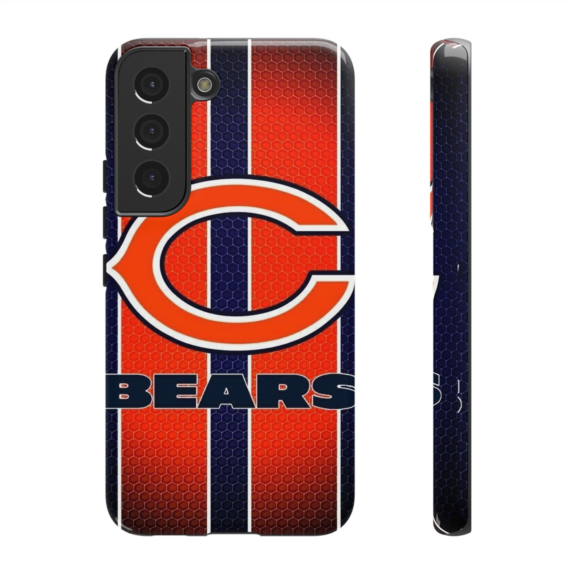 Chicago Bears Stripes Football Phone Case, Tough Cases for iPhones, Samsung, and Pixel