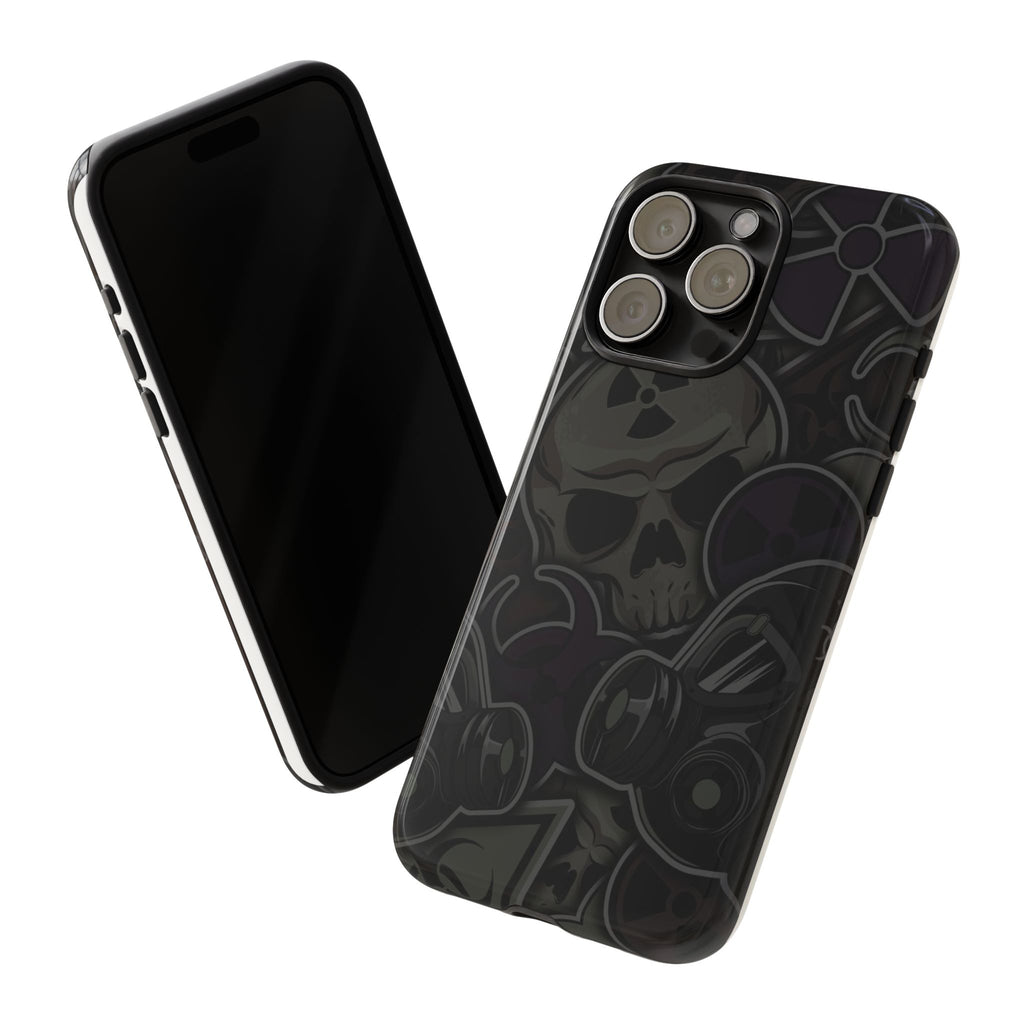 Tough Cases Phone Case, Edgy Skull Design Phone Cover, Gothic Cell Phone Shell