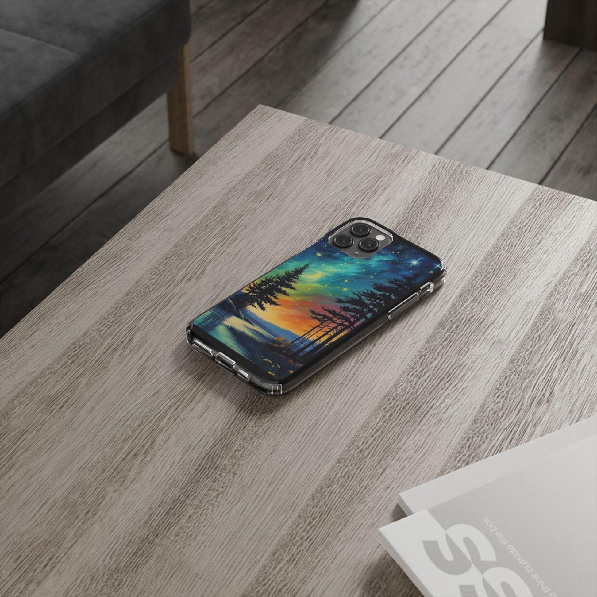Starry Night Style Forest Art Iphone, Samsung case