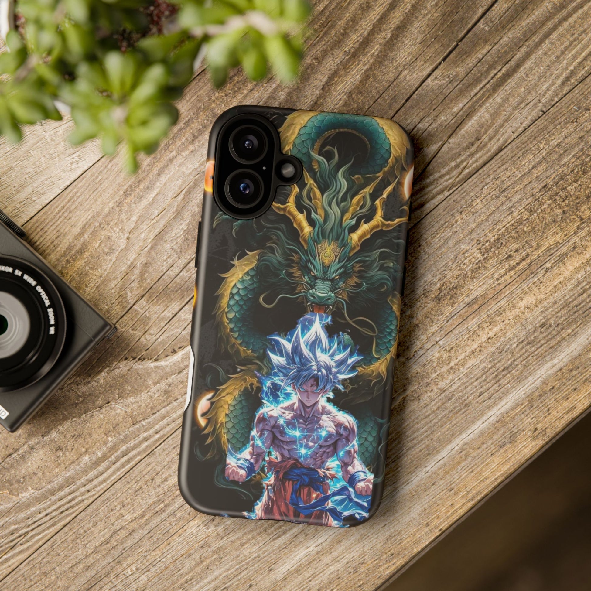 Anime Goku x Shenron Dragonball Z Tough Cases for iPhones, Samsung, and Pixel