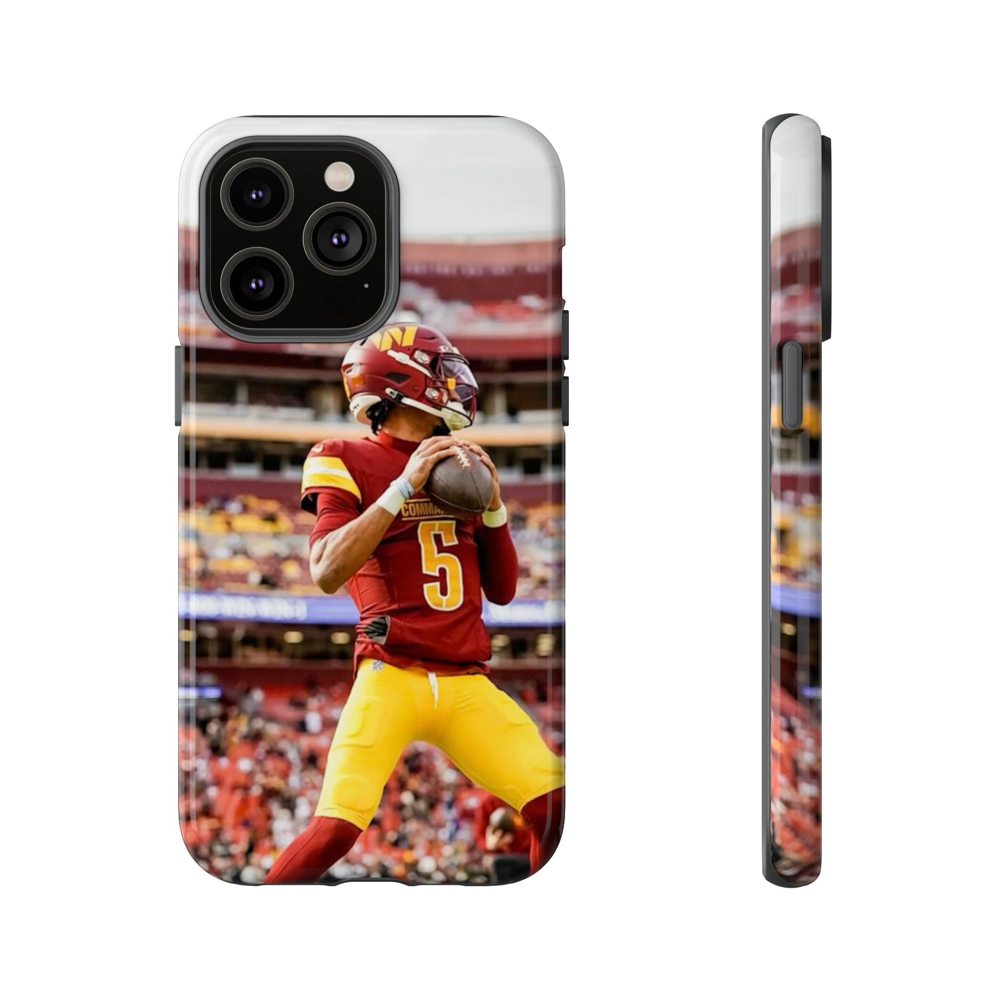 Jayden Daniels Washington Football Tough Cases for iPhones, Samsung, and Pixel