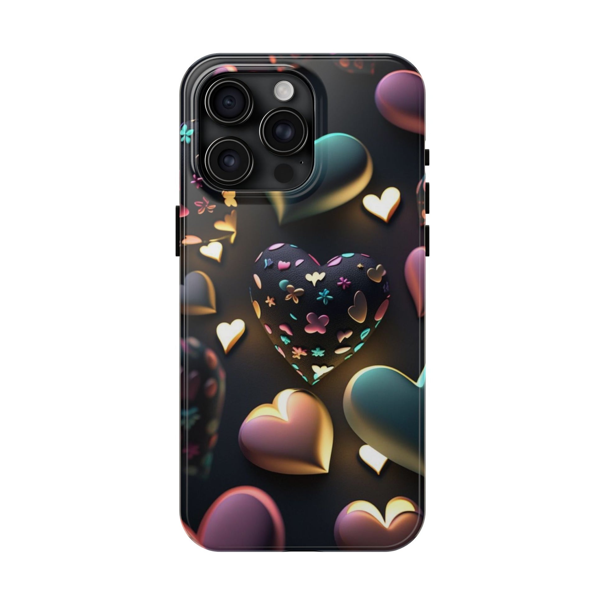 Floating Hearts Themed Tough Phone Cases for Iphones & Samsung Phones