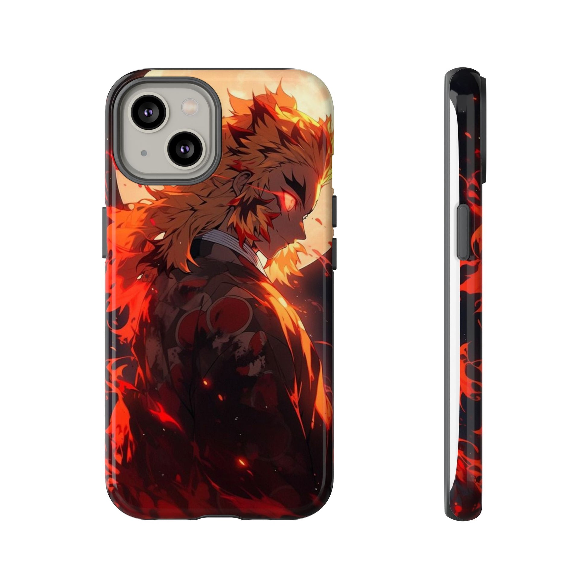 Demon Sl;ayer Rengoku Anime Phone Case, Tough Cases for iPhones, Samsung, and Pixel