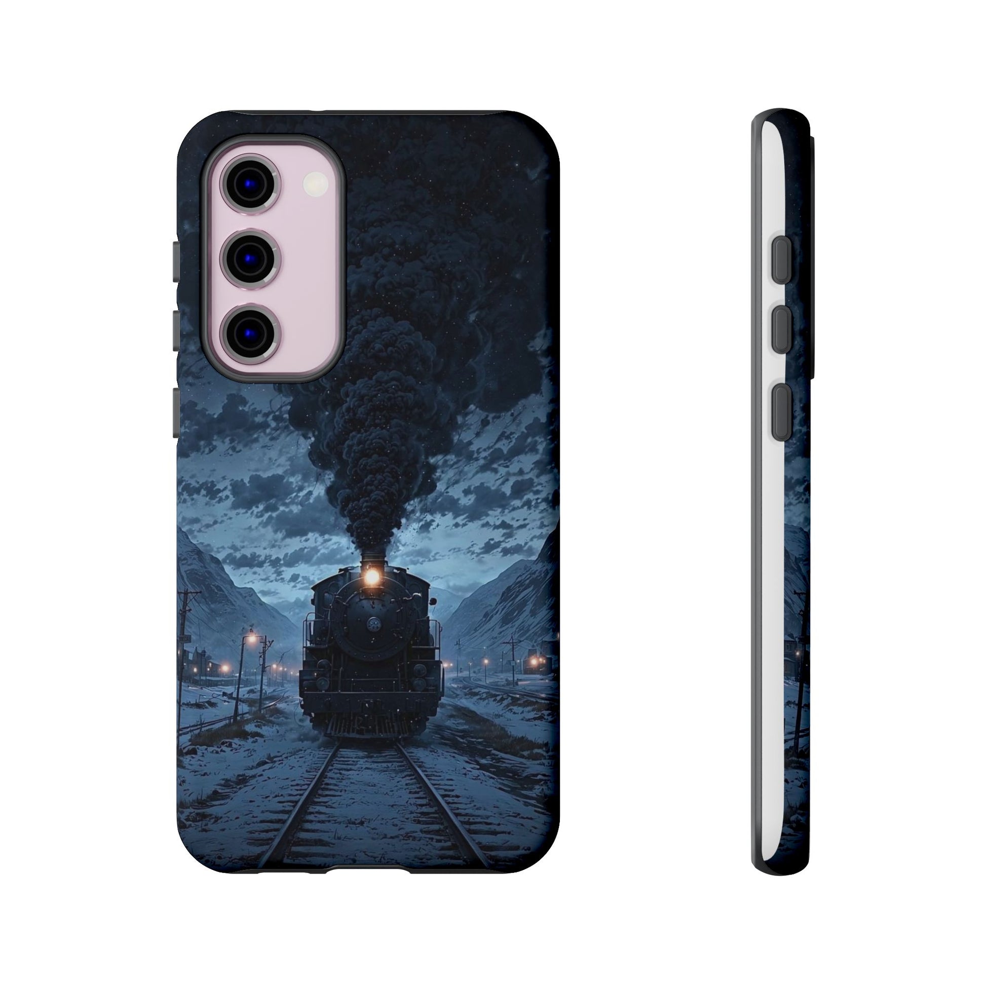 Steam Engine Train Themed Tough Cases for iPhones, Samsung, and Pixel