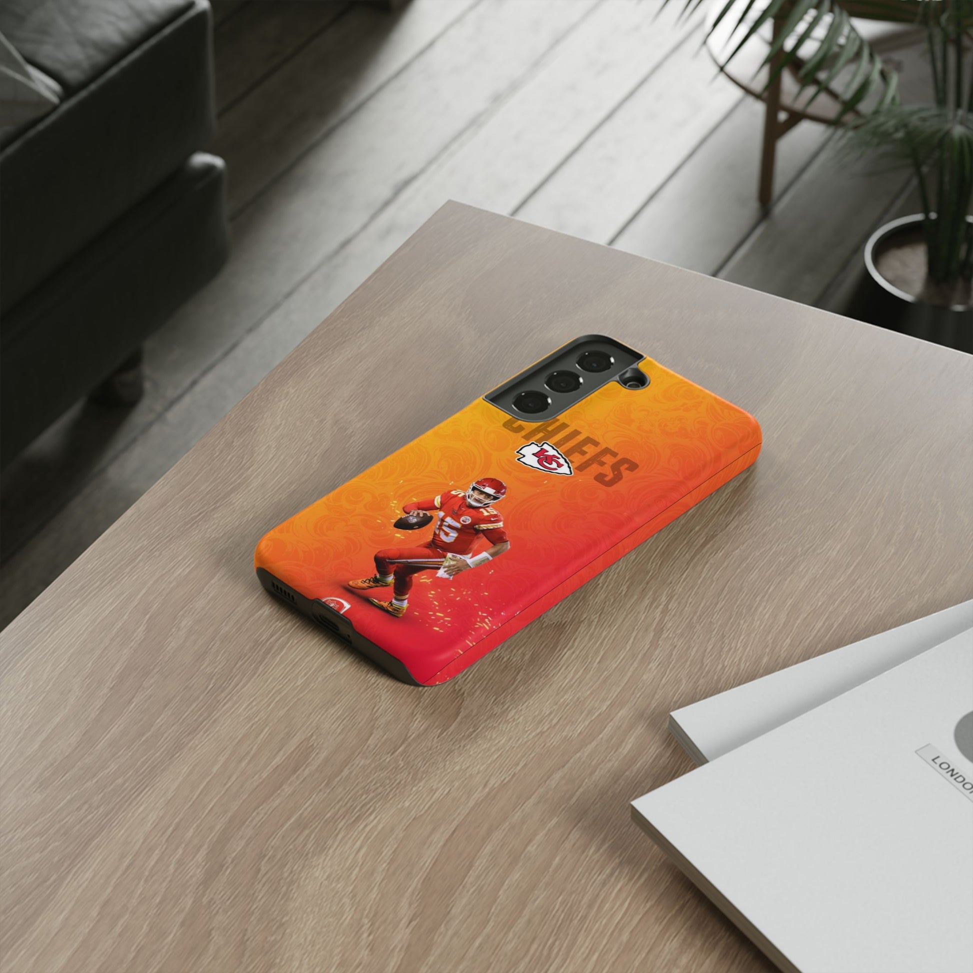 Kansas City Chiefs Patrick Mahomes Football Tough Cases for iPhones, Samsung, and Pixel