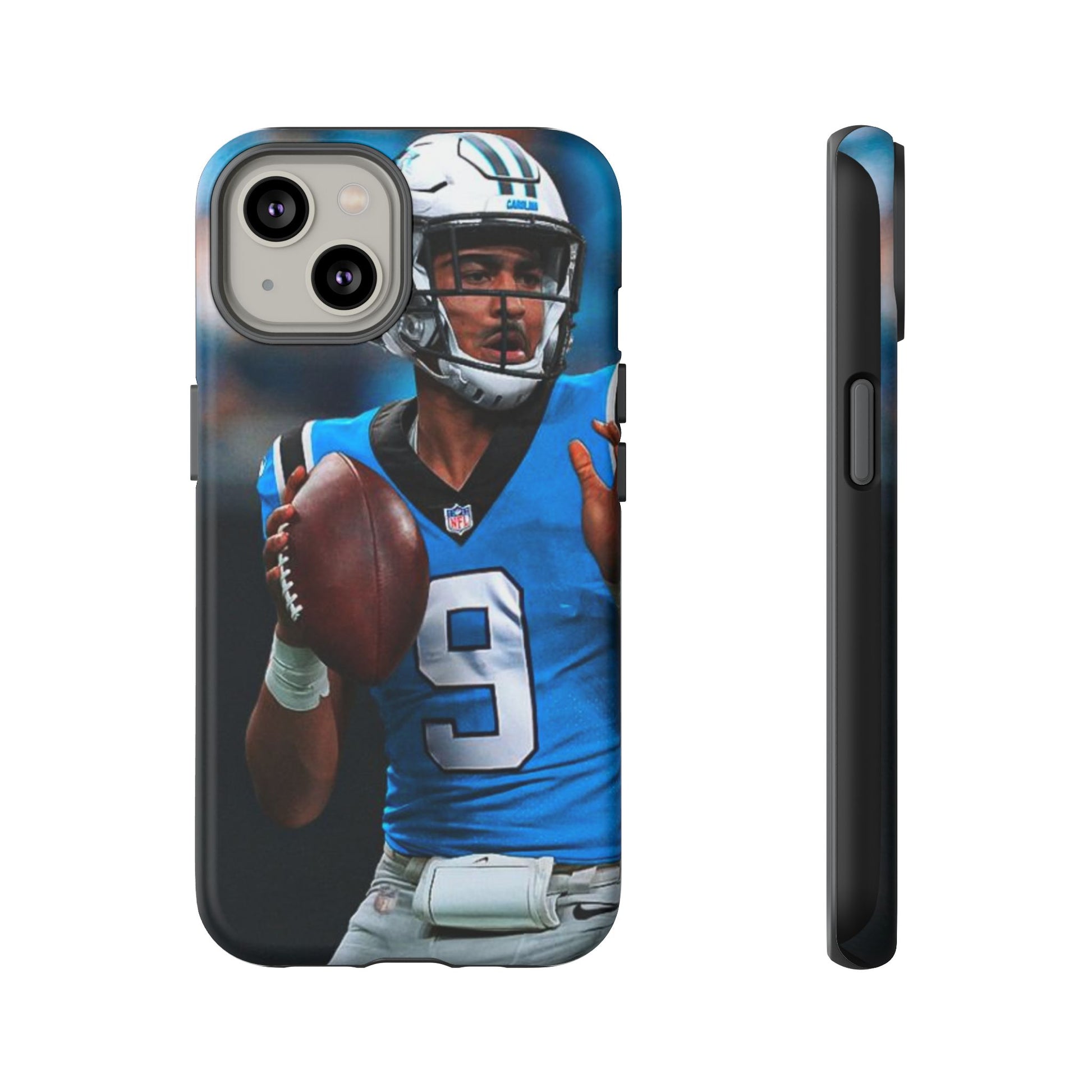 Carolina Panthers Bryce Young Football Tough Cases for iPhones, Samsung, and Pixel