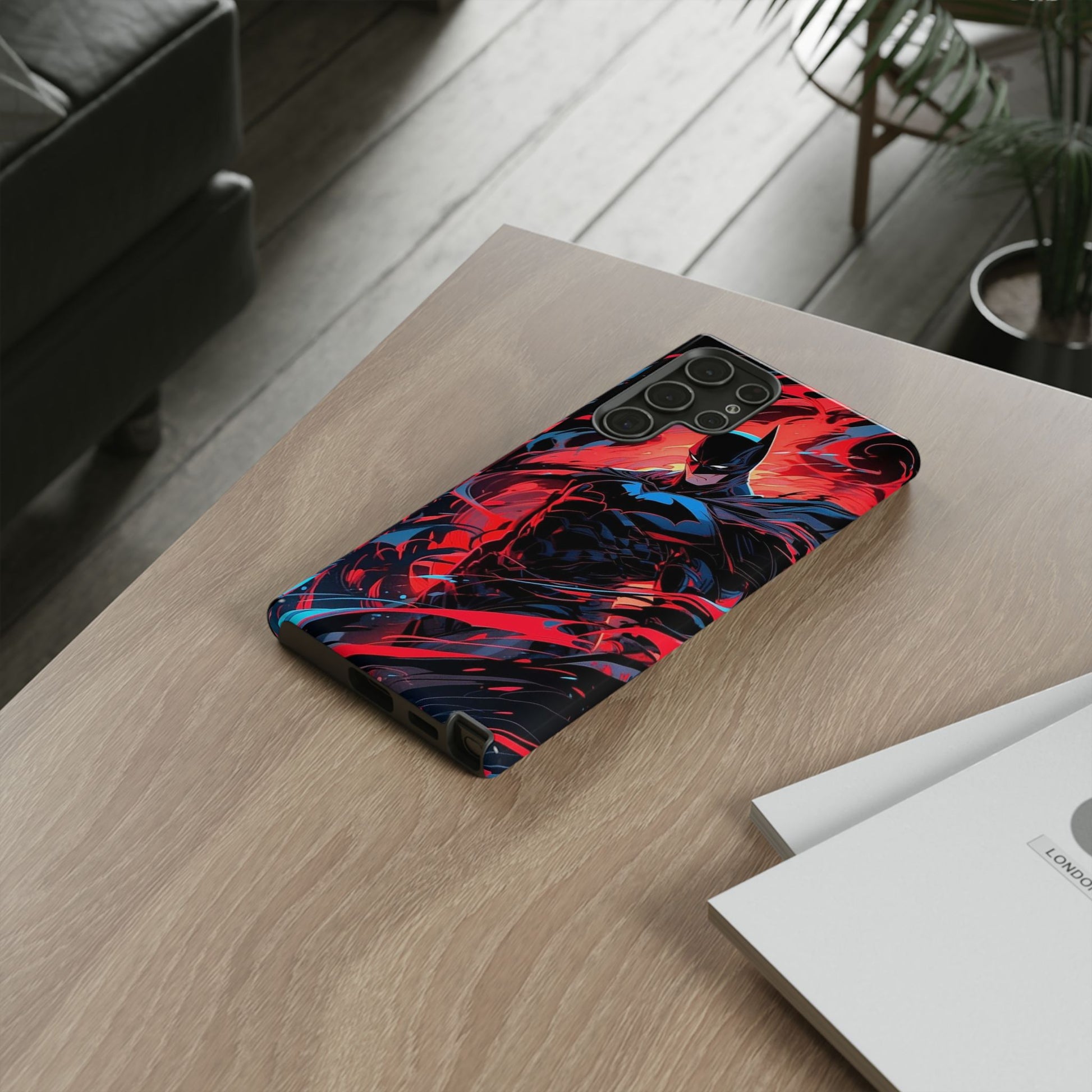 The Dark Knight Batman Art Tough Cases for iPhones, Samsung, and Pixel