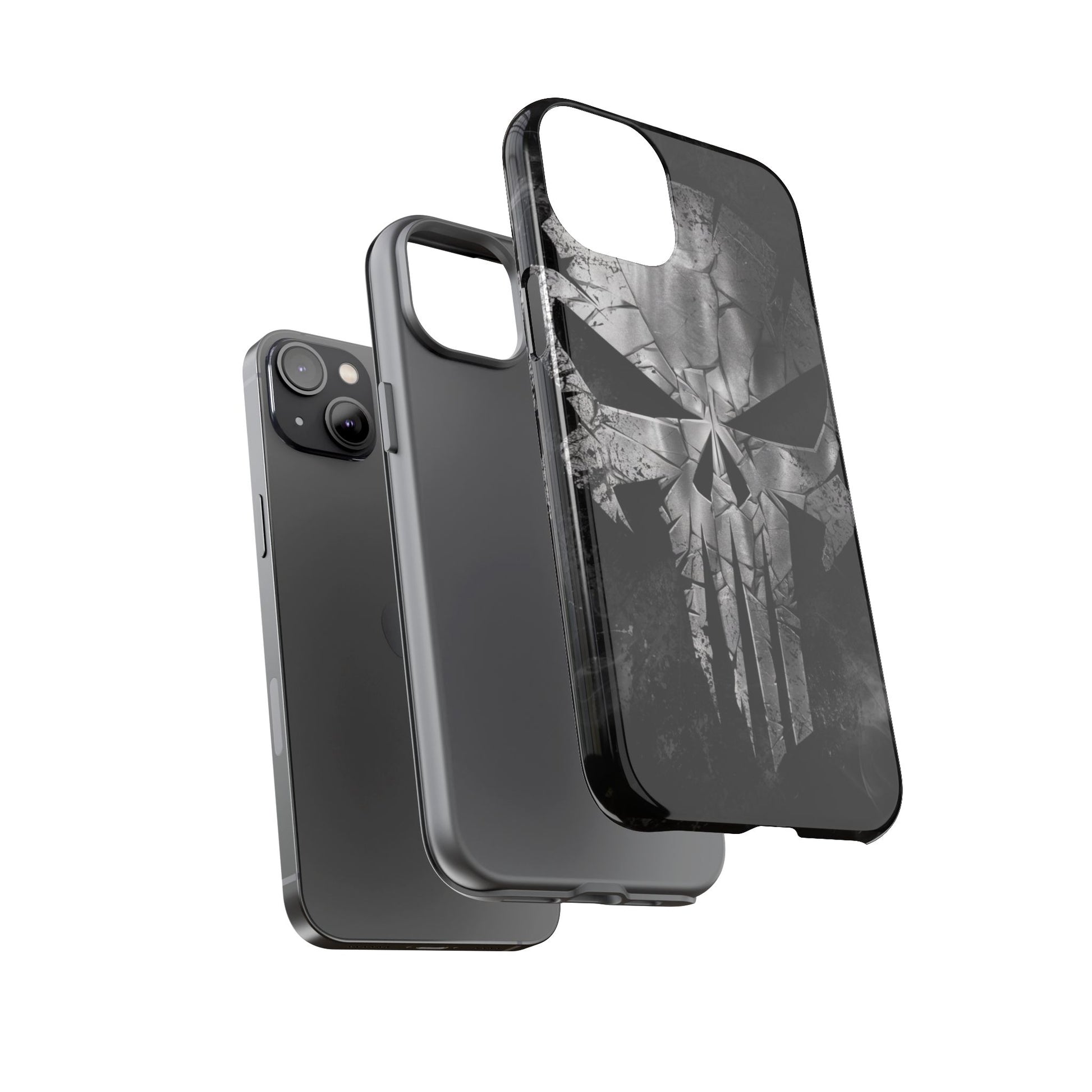 The Punisher Logo Art Tough Cases for iPhones, Samsung, and Pixel