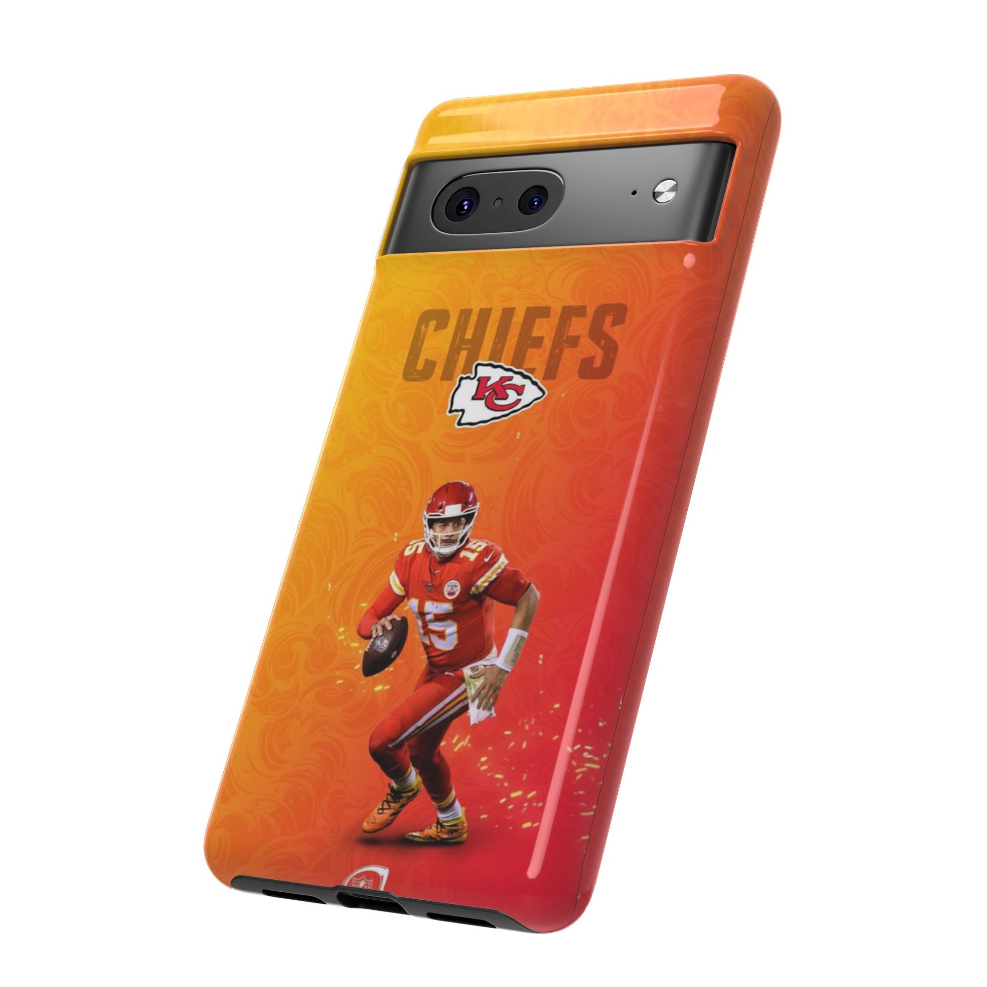 Kansas City Chiefs Patrick Mahomes Football Tough Cases for iPhones, Samsung, and Pixel