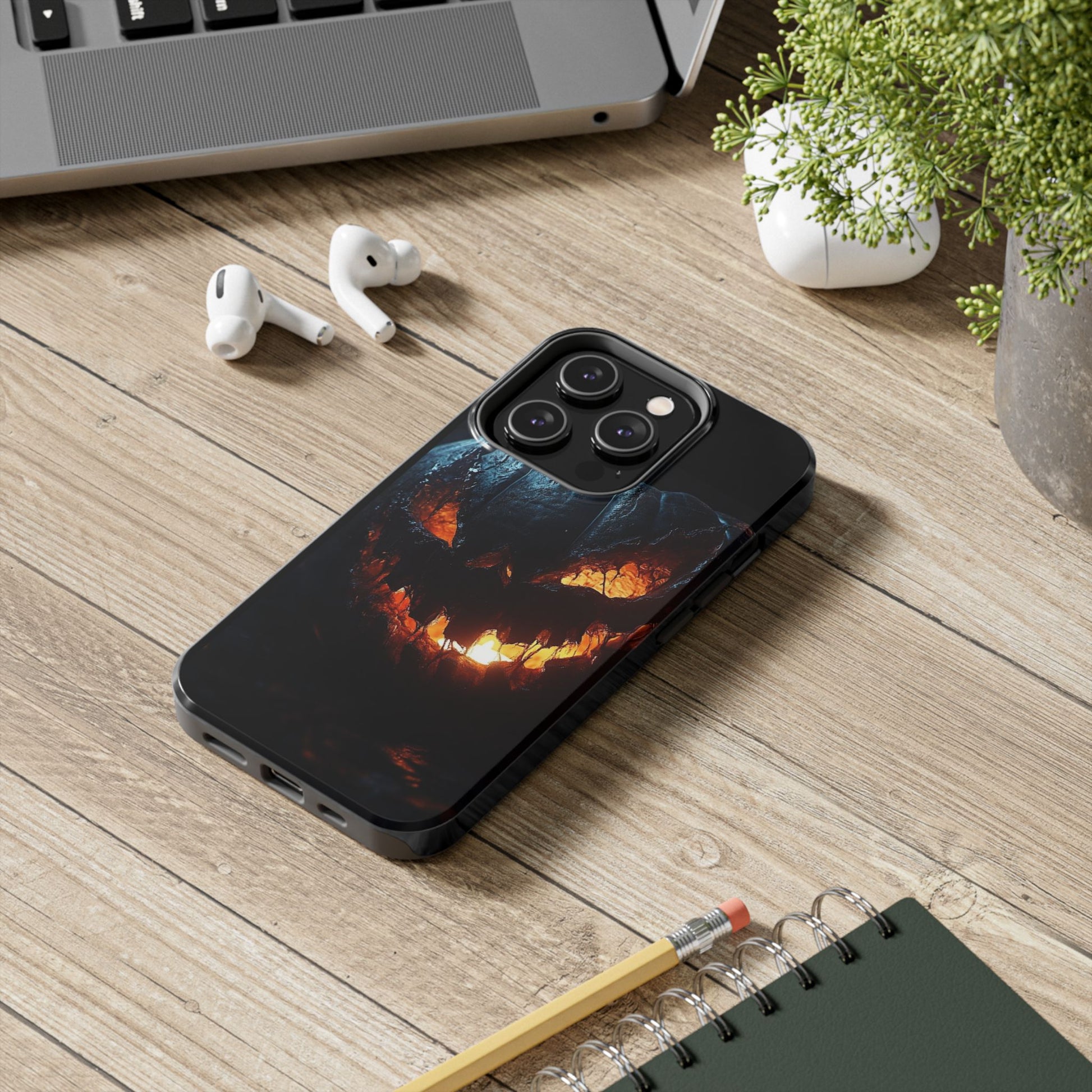 Scary Pumpkin Halloween Theme Phone Cases for iPhones & Samsung Phones
