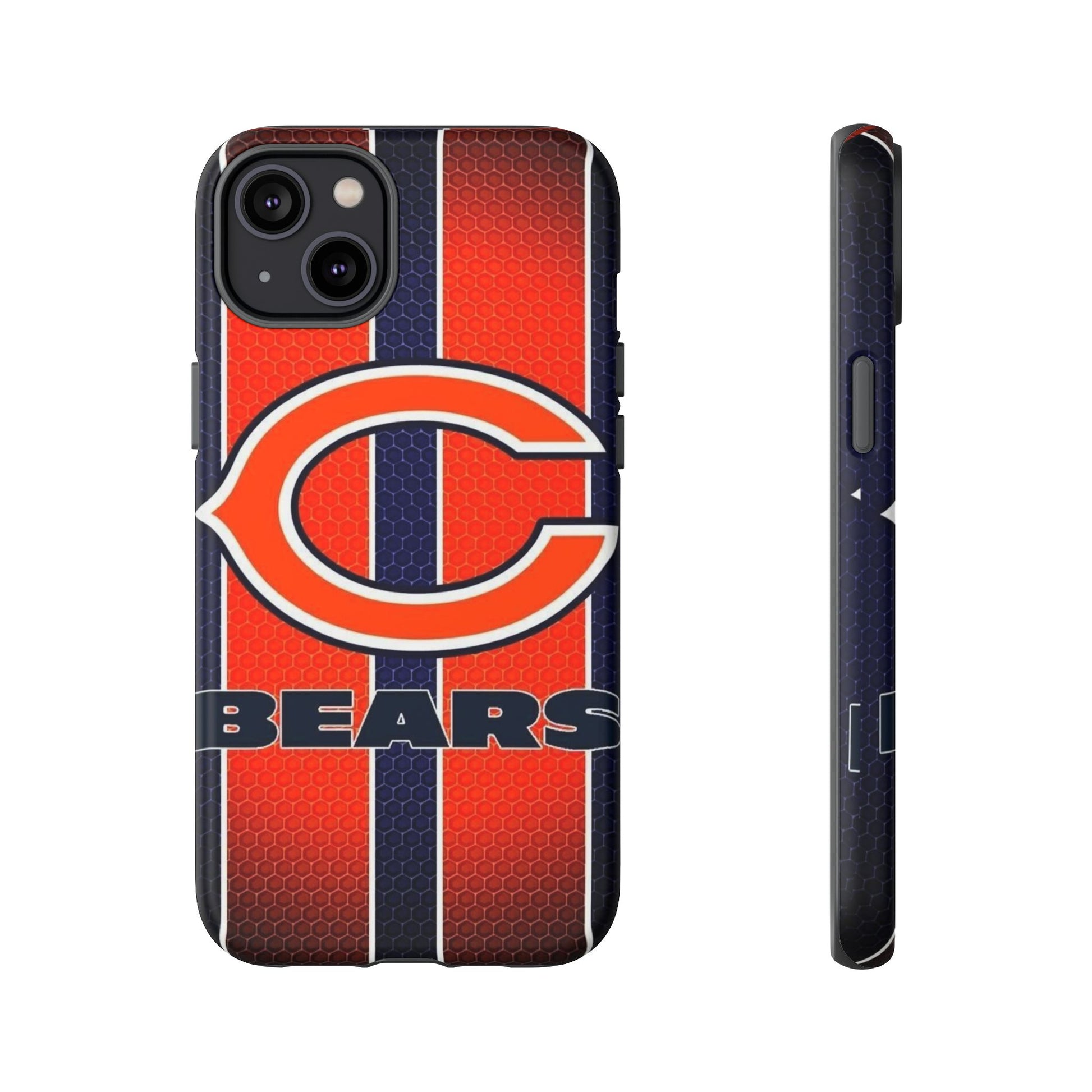 Chicago Bears Stripes Football Phone Case, Tough Cases for iPhones, Samsung, and Pixel
