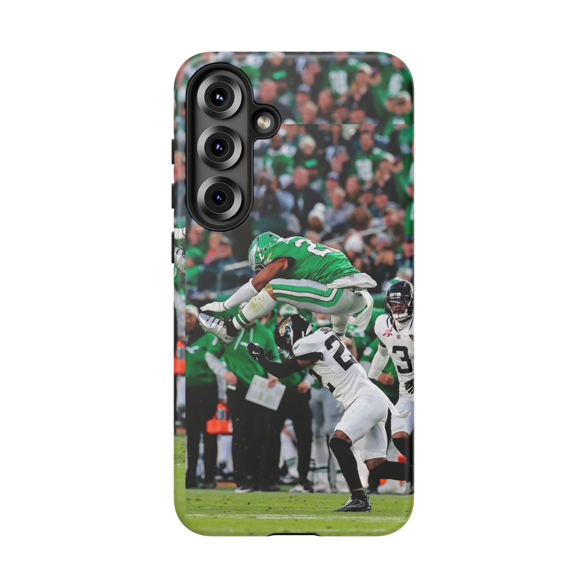 Saquon Barkley The Huddle Eagles Football Tough Cases for iPhones, Samsung, and Pixel