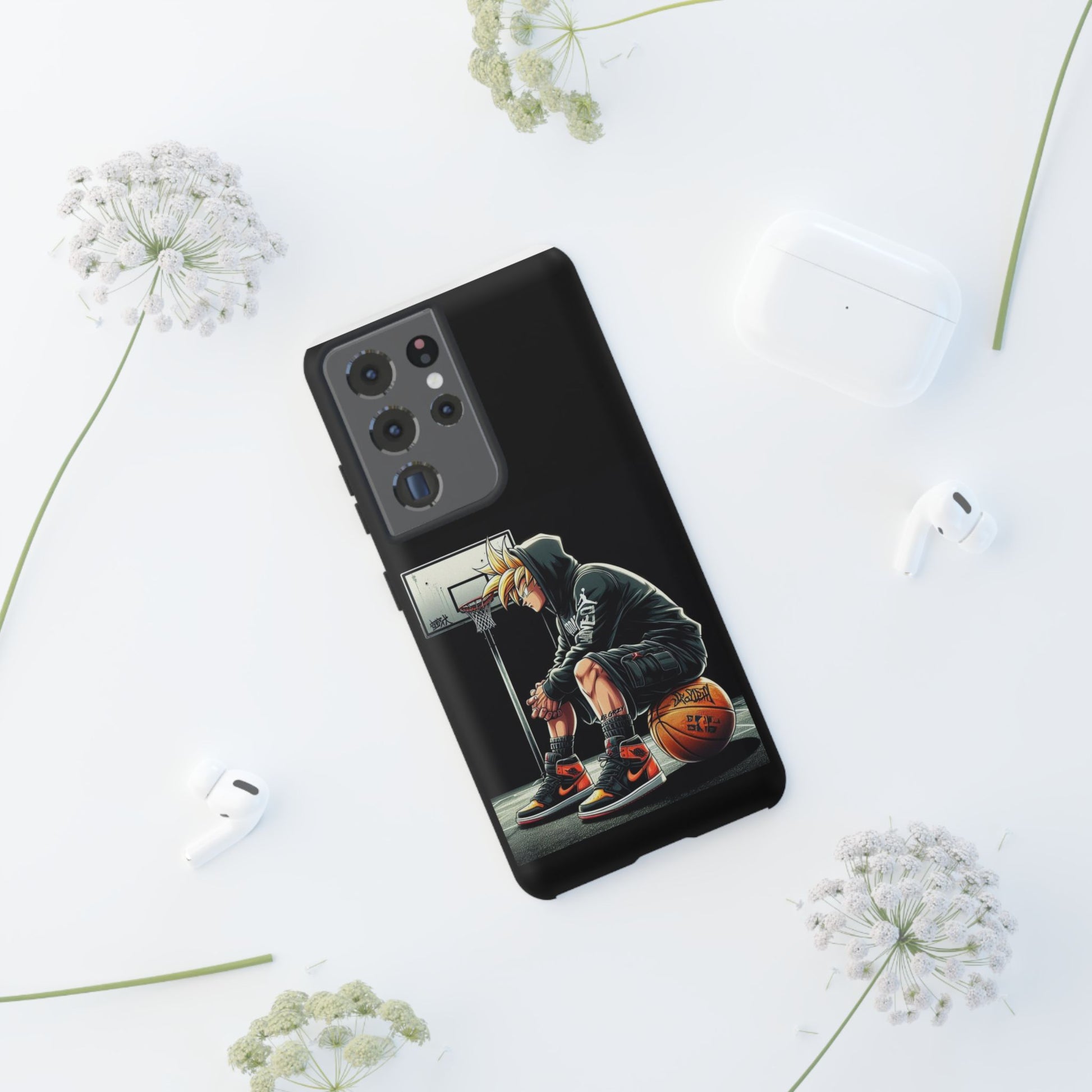 Son Goku Basketball Tough Cases for iPhones, Samsung, and Pixel