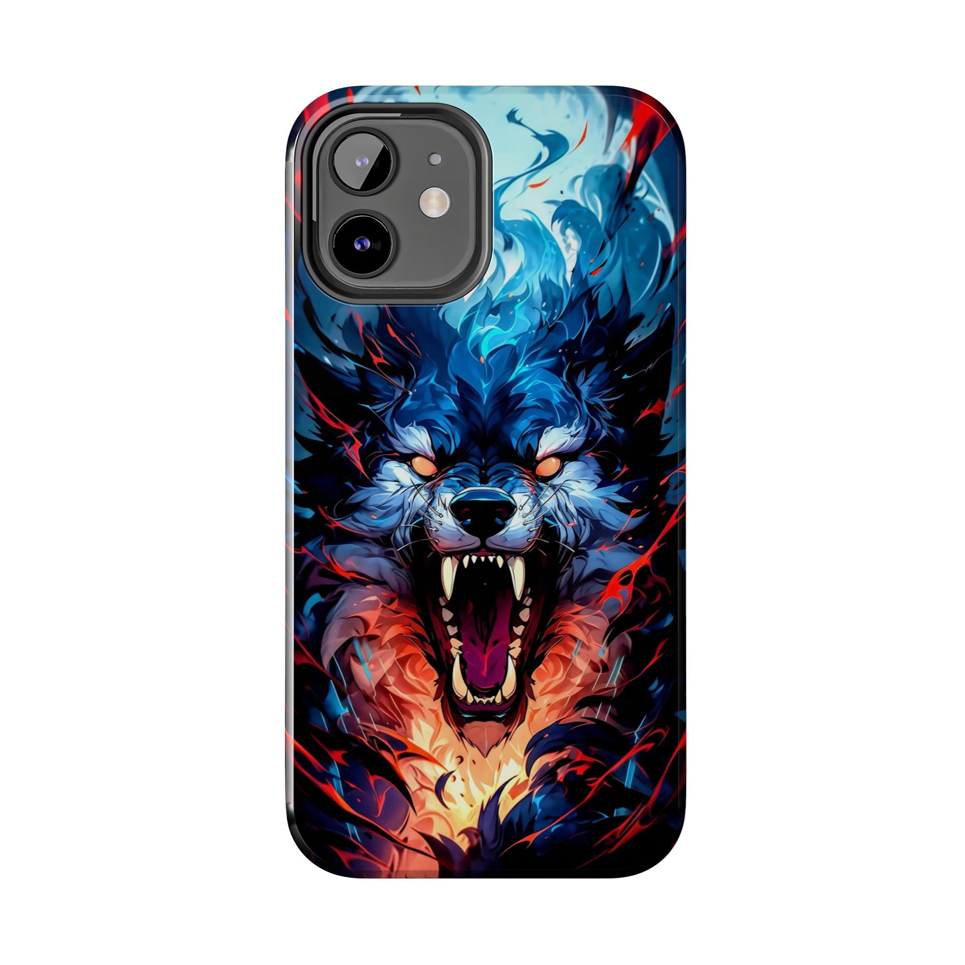 Aggressive Wolf Art Themed Tough Phone Cases for Iphones & Samsung Phones