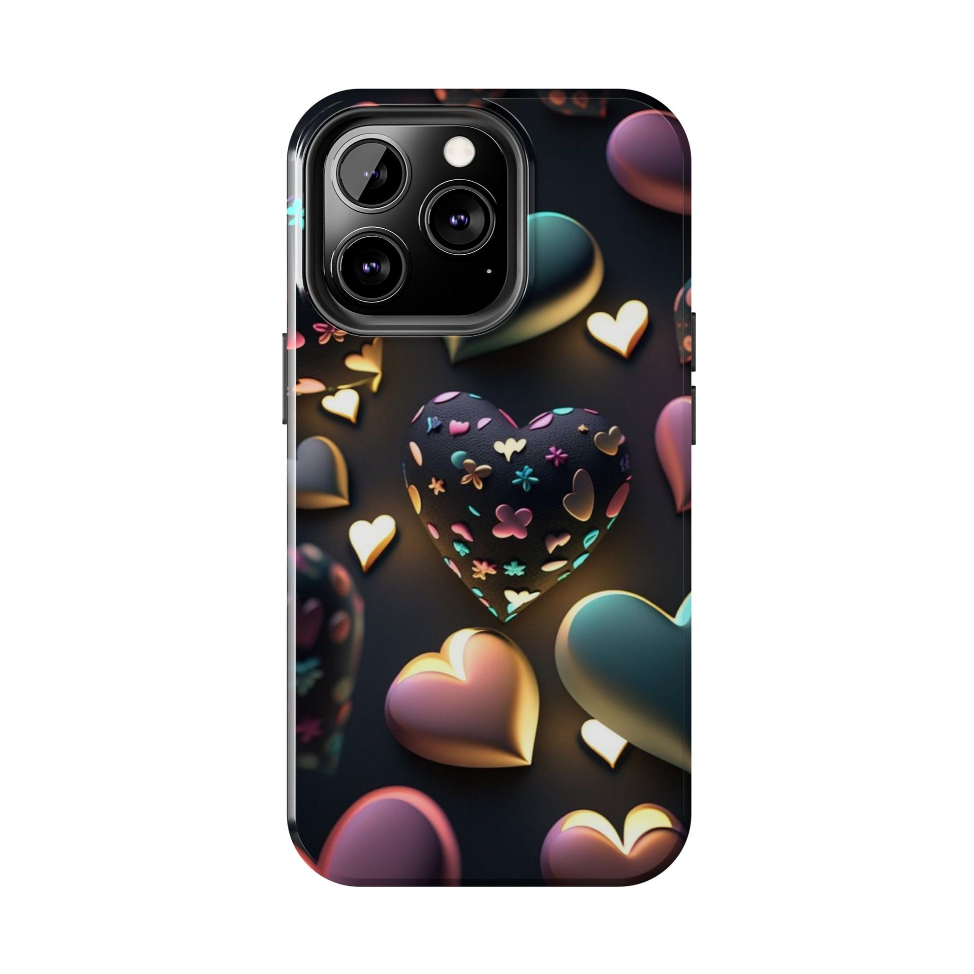 Floating Hearts Themed Tough Phone Cases for Iphones & Samsung Phones