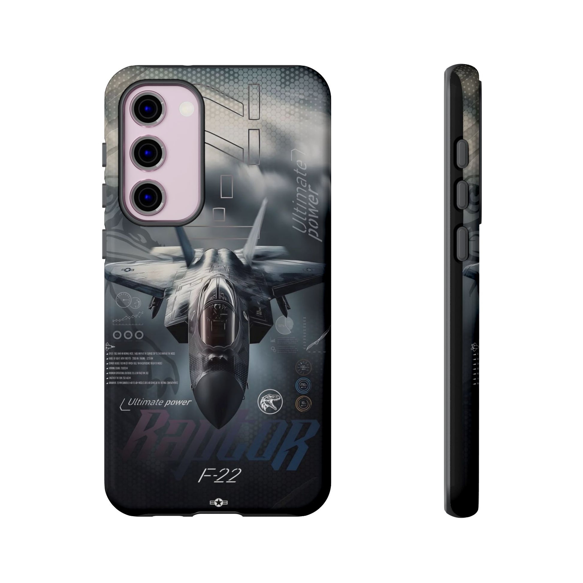 F-22 Raptor Fighter Jet Tough Cases for iPhones, Samsung, and Pixel