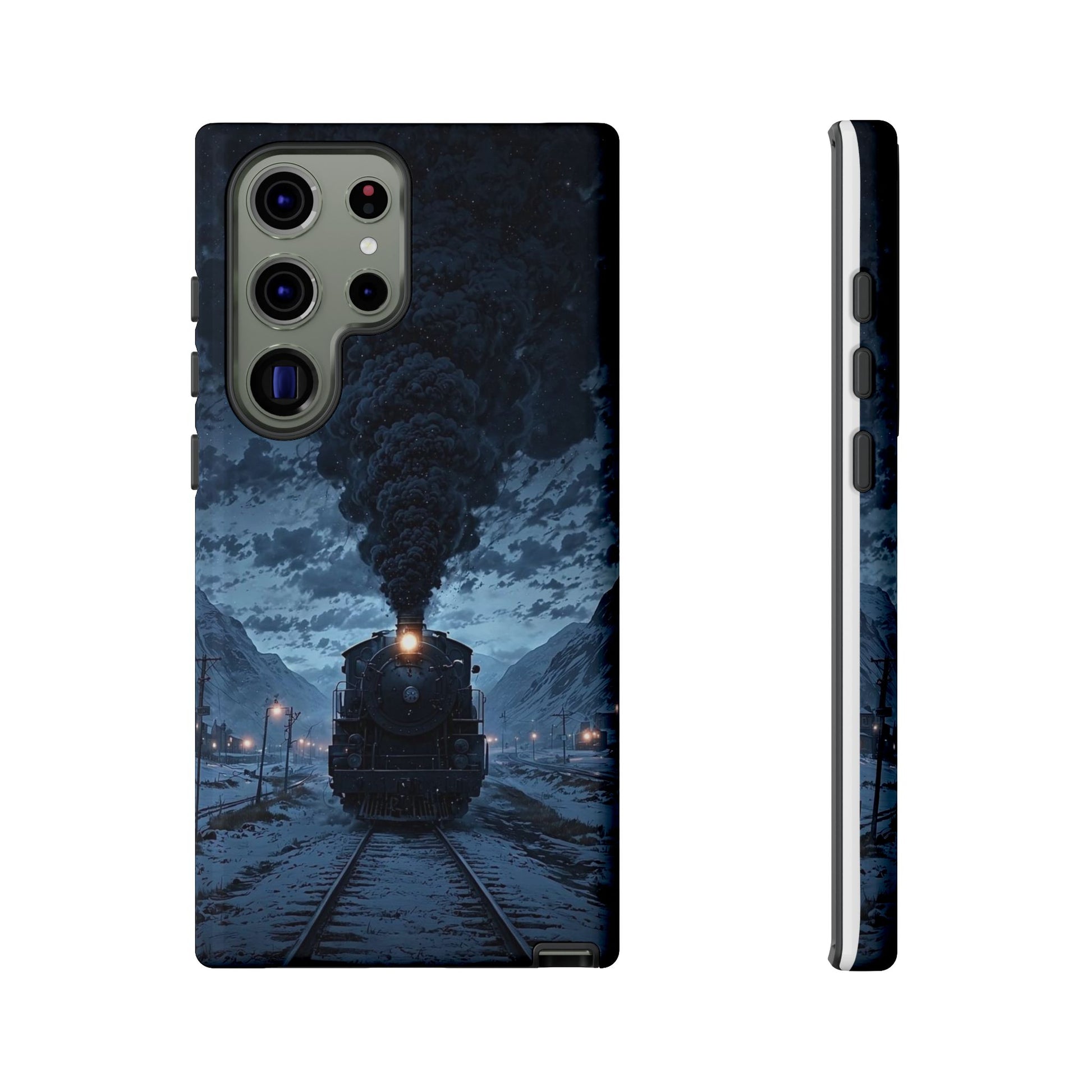 Steam Engine Train Themed Tough Cases for iPhones, Samsung, and Pixel