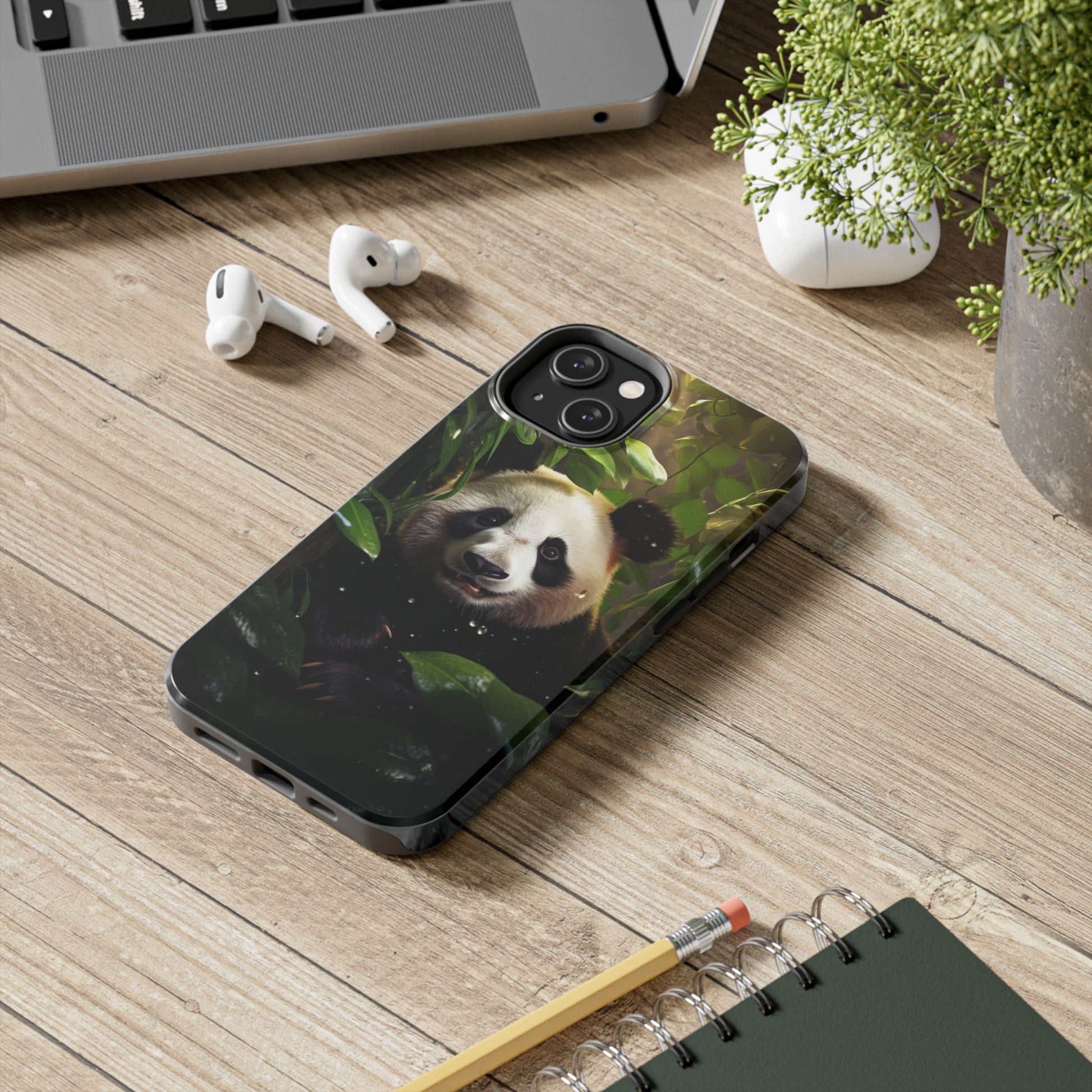 Smiling Panda Theme Phone Cases for iPhones & Samsung Phones