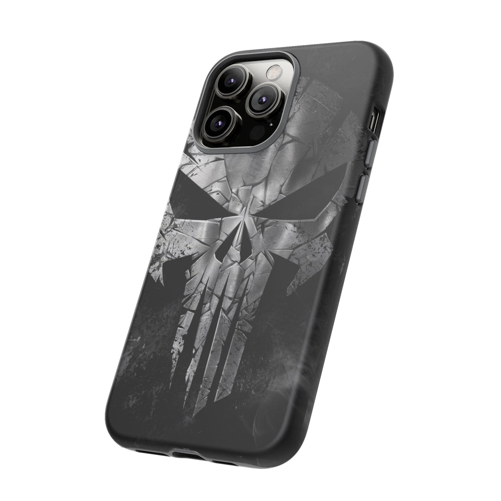 The Punisher Logo Art Tough Cases for iPhones, Samsung, and Pixel