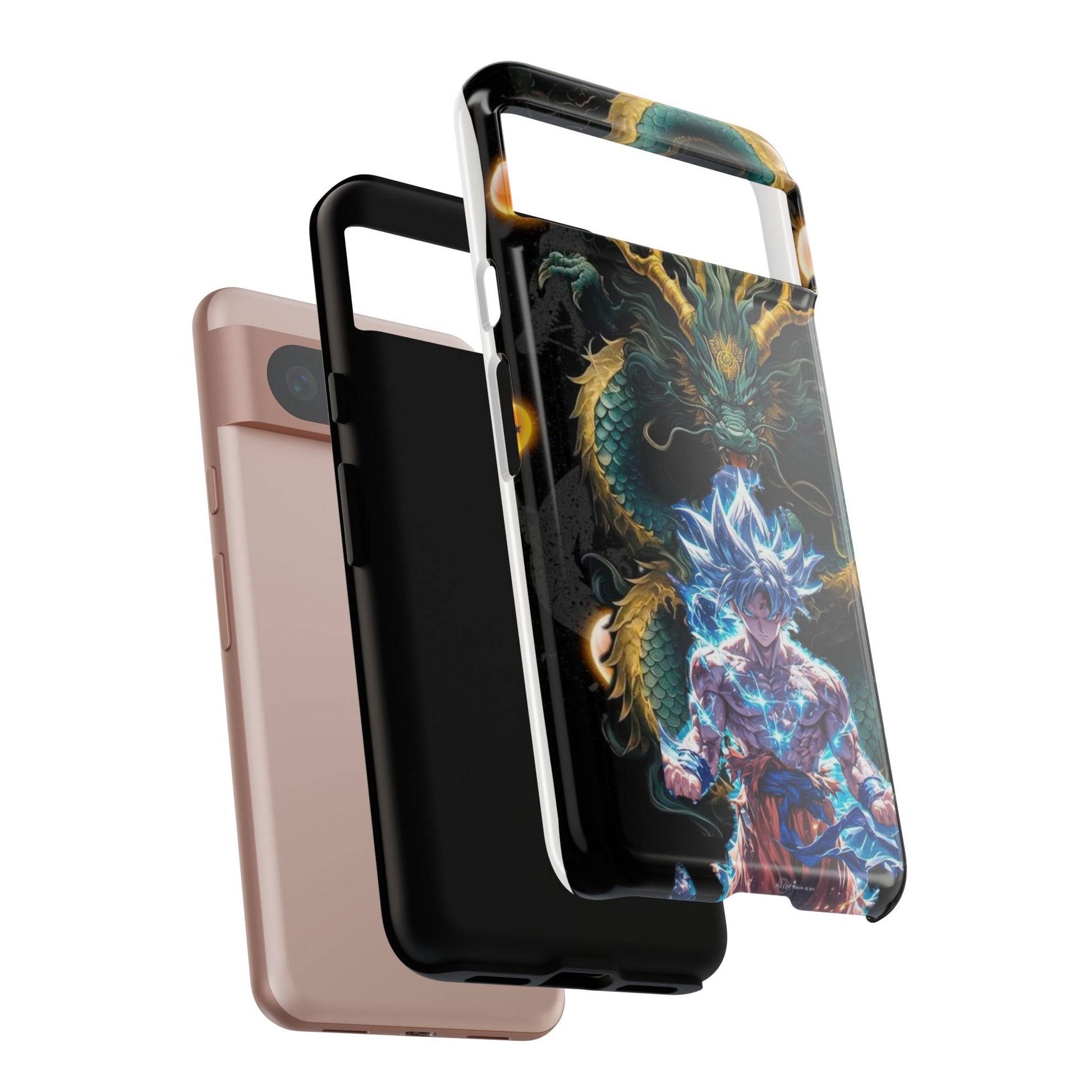 Anime Goku x Shenron Dragonball Z Tough Cases for iPhones, Samsung, and Pixel