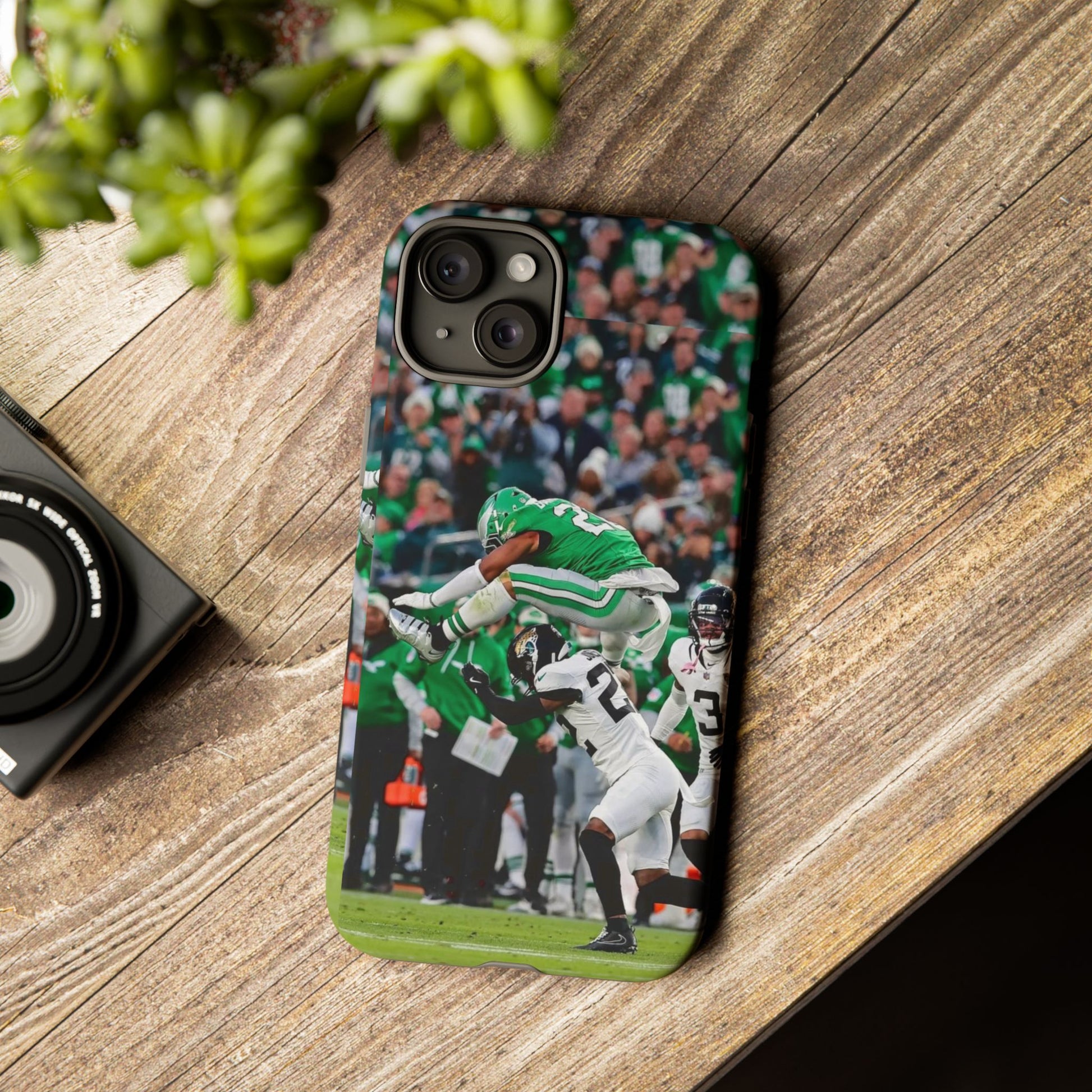 Saquon Barkley The Huddle Eagles Football Tough Cases for iPhones, Samsung, and Pixel