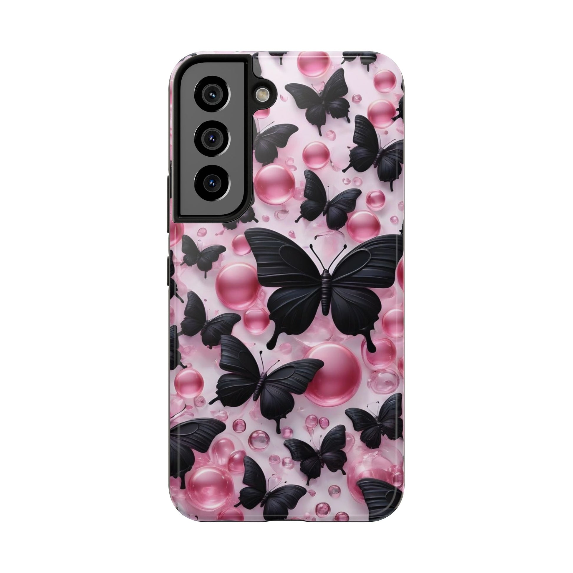 Pearls and Butterflies Theme Phone Cases for iPhones & Samsung Phones