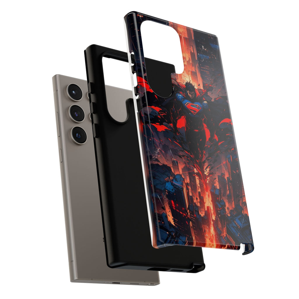 Anime Superman Tough Cases for iPhones, Samsung, and Pixel