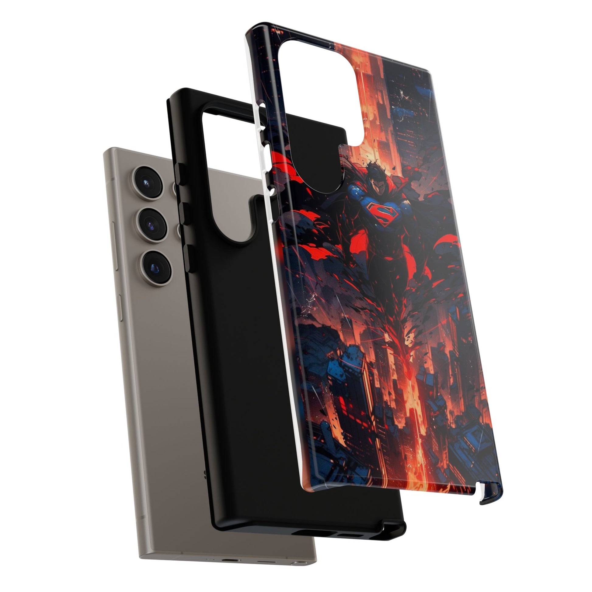 Anime Superman Tough Cases for iPhones, Samsung, and Pixel