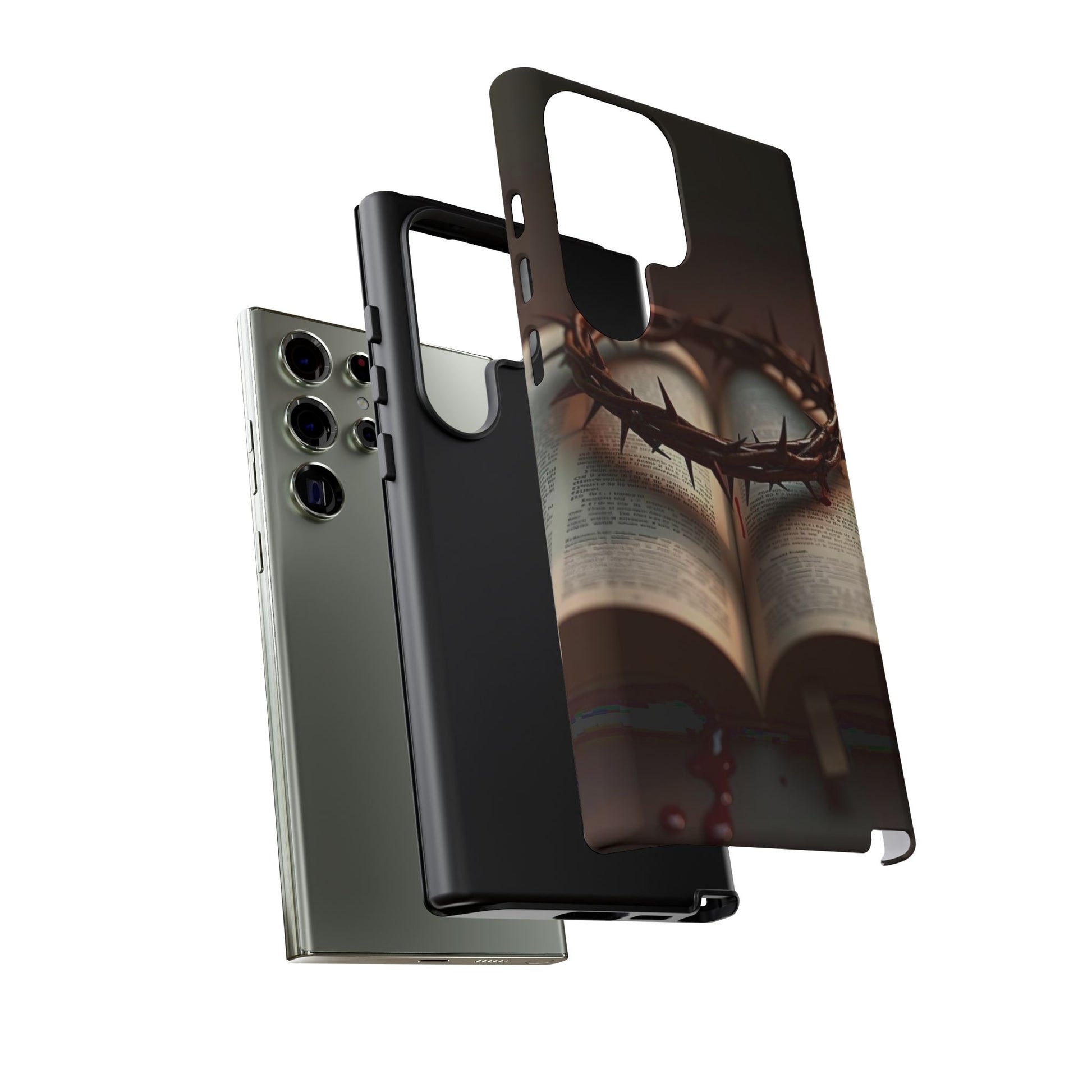 Crown of Thorns and Bible Christian Tough Cases for iPhones, Samsung, and Pixel