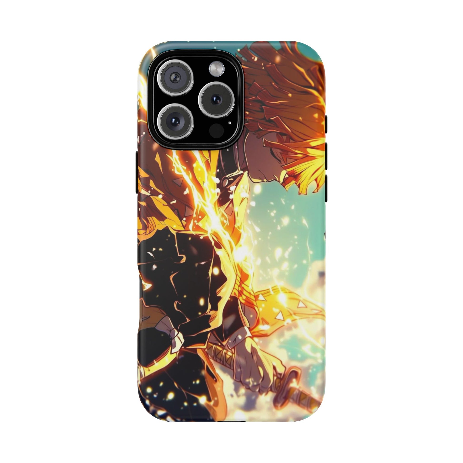 Demon Slayer Zenitsu Anime Theme Phone Case, Tough Cases for iPhones, Samsung, and Pixel