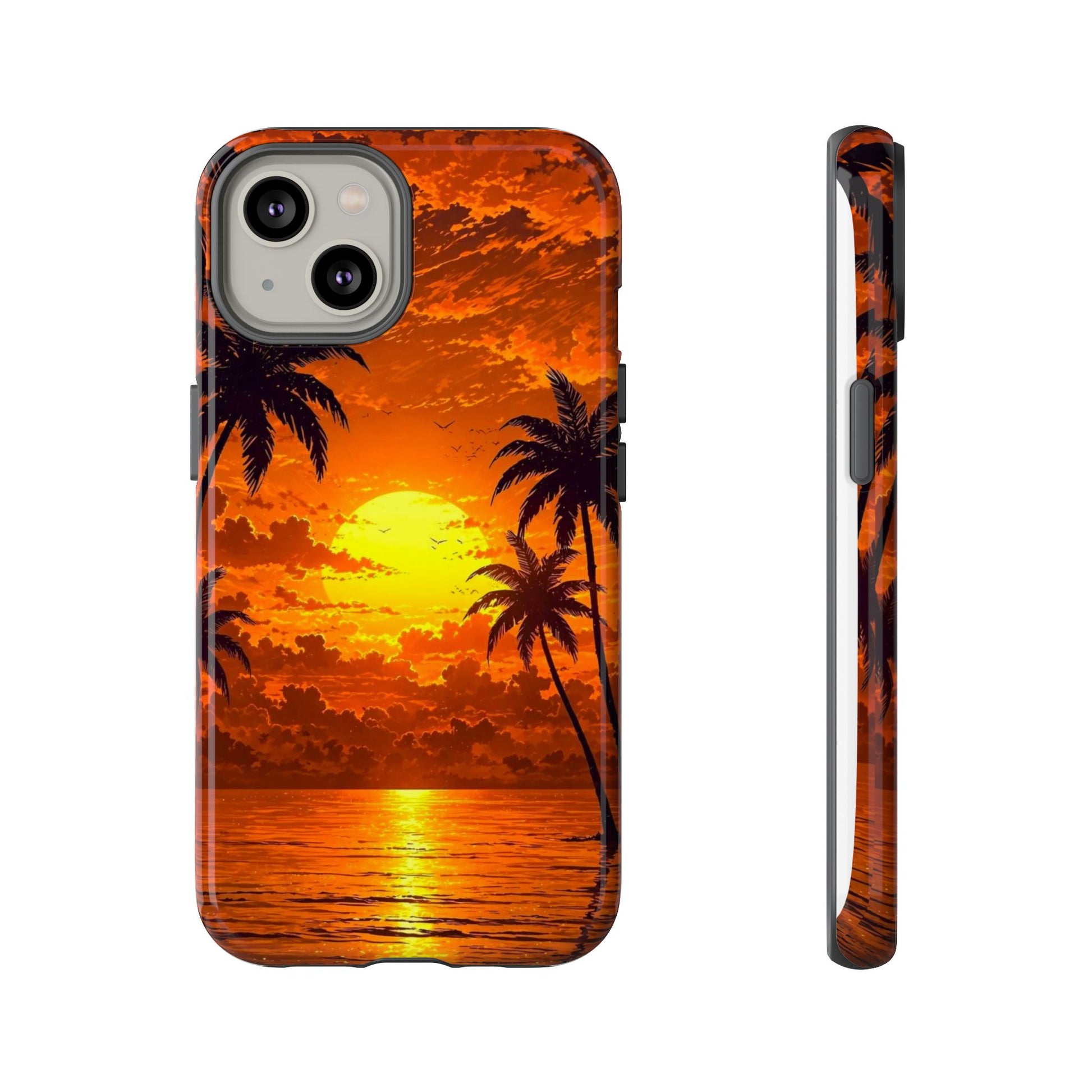 Beautiful Beach Sunset Tough Cases for iPhones, Samsung, and Pixel