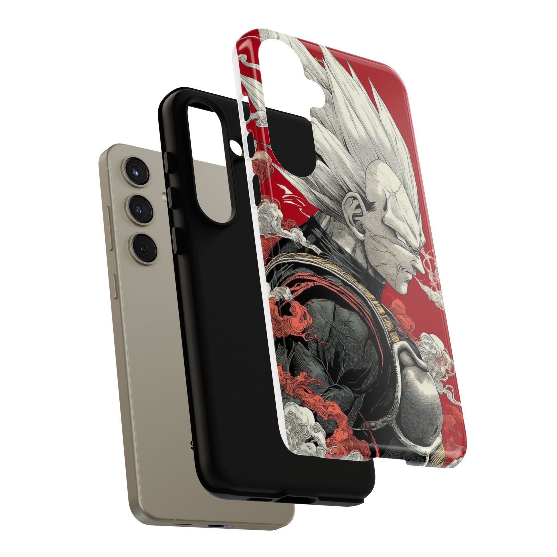 Dragon Ball Z Vegeta Anime Tough Cases for iPhones, Samsung, and Pixel