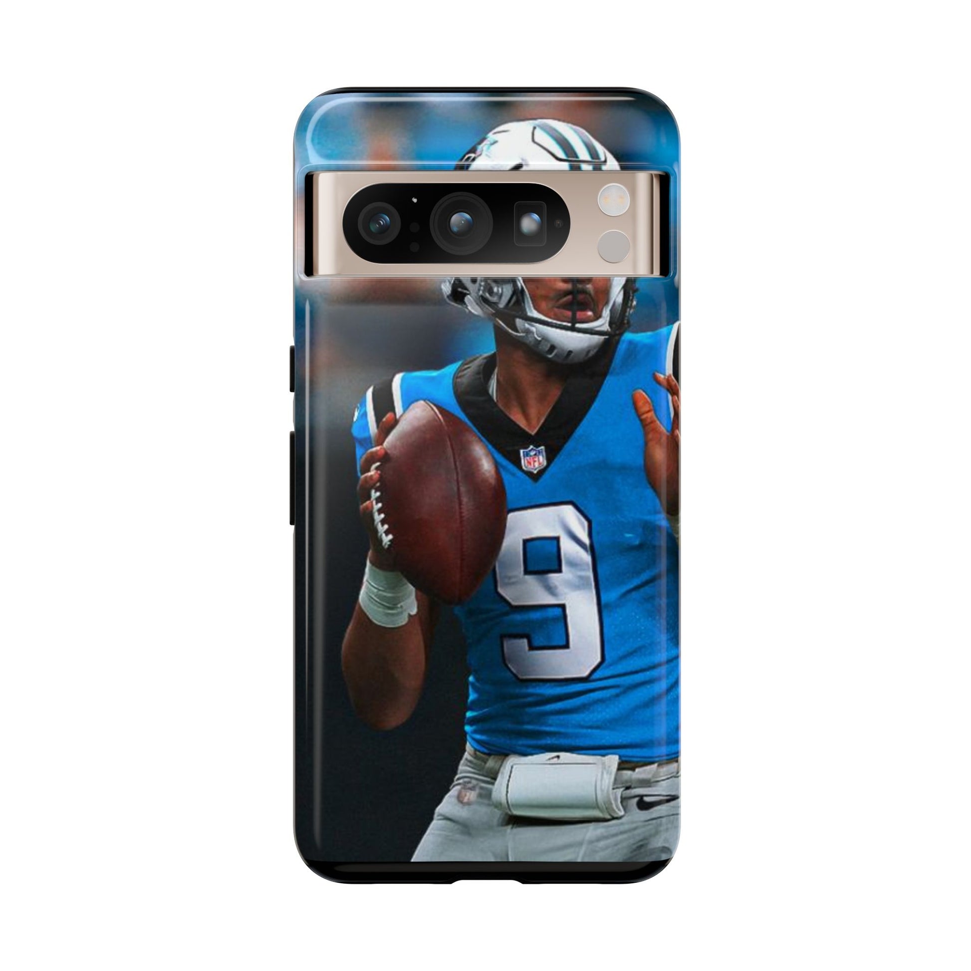 Carolina Panthers Bryce Young Football Tough Cases for iPhones, Samsung, and Pixel