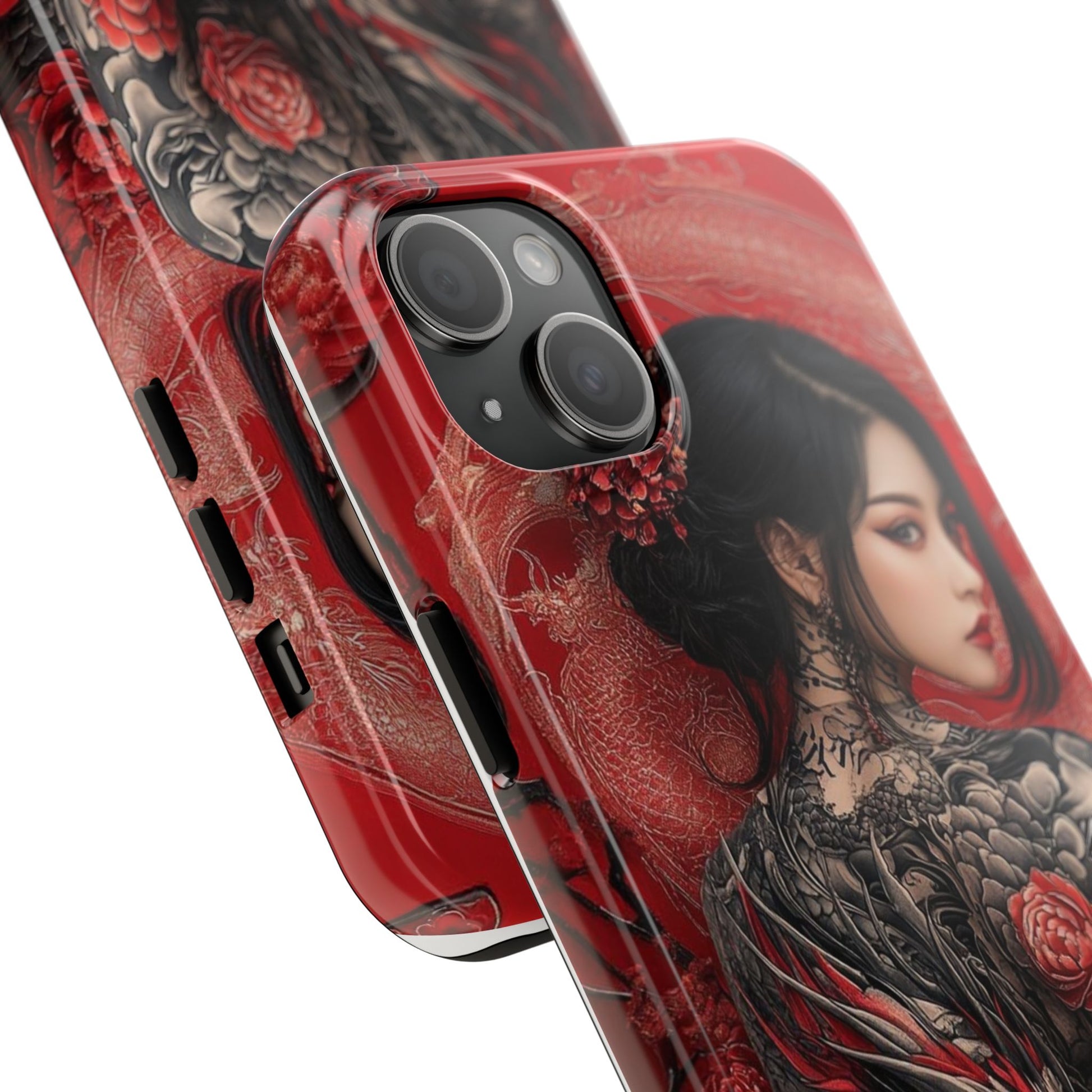 Japanese Geisha Tattooed Girl Phone Cases for Iphones & Samsung Durable