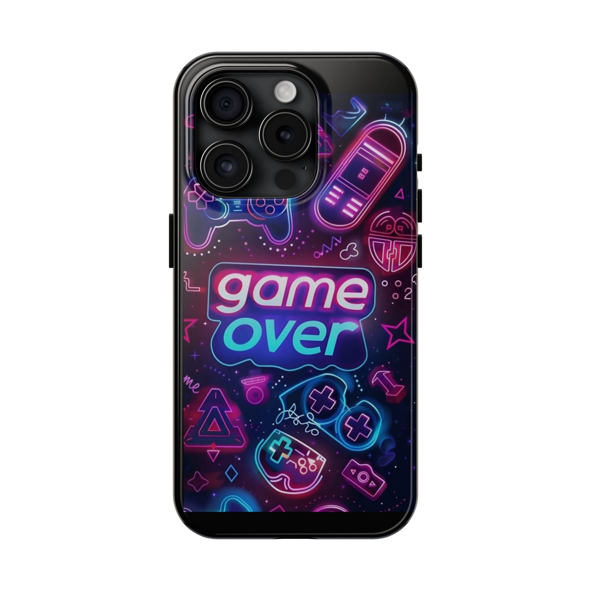 Game Over Gamer Themed Phone Cases for Iphones & Samsung Phones