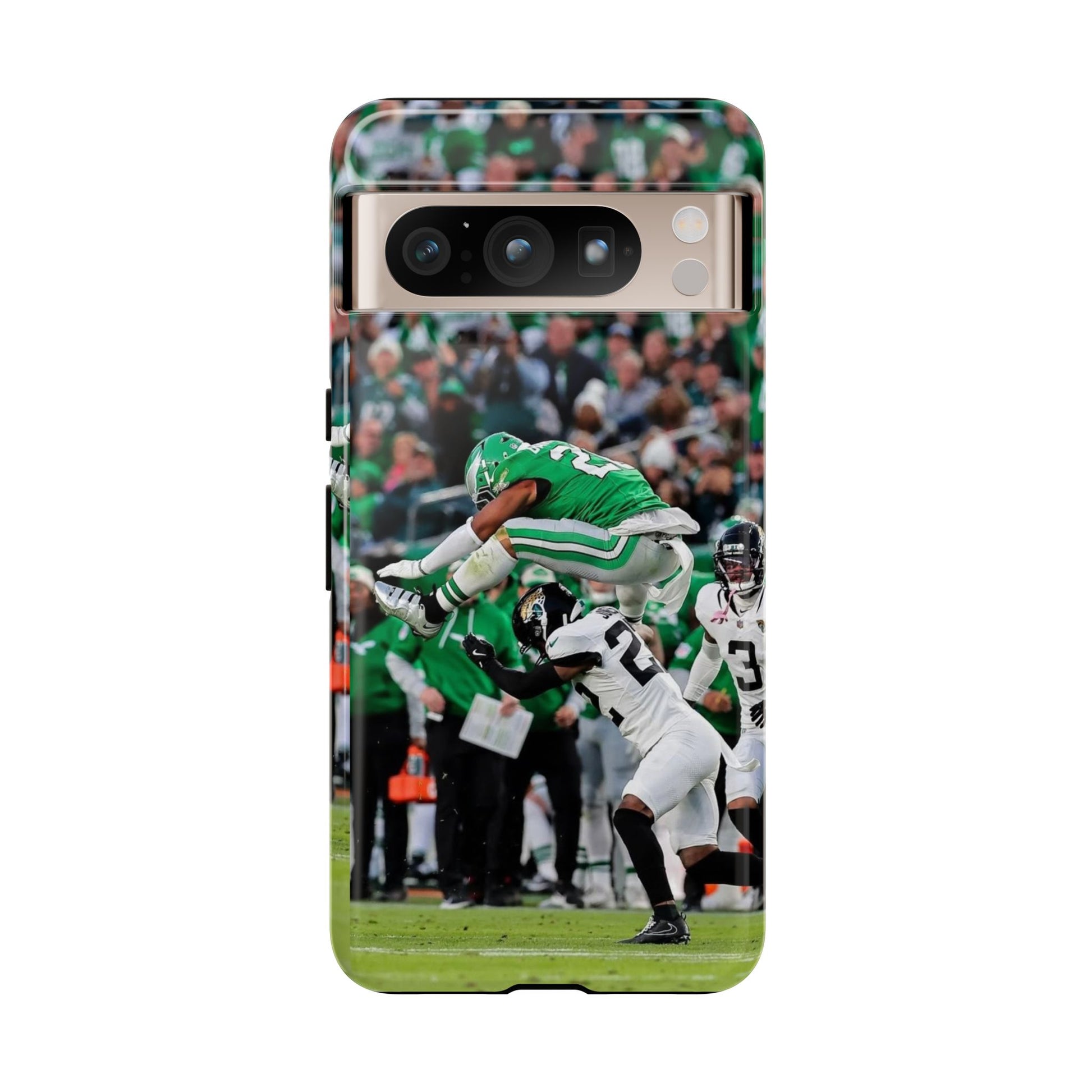 Saquon Barkley The Huddle Eagles Football Tough Cases for iPhones, Samsung, and Pixel