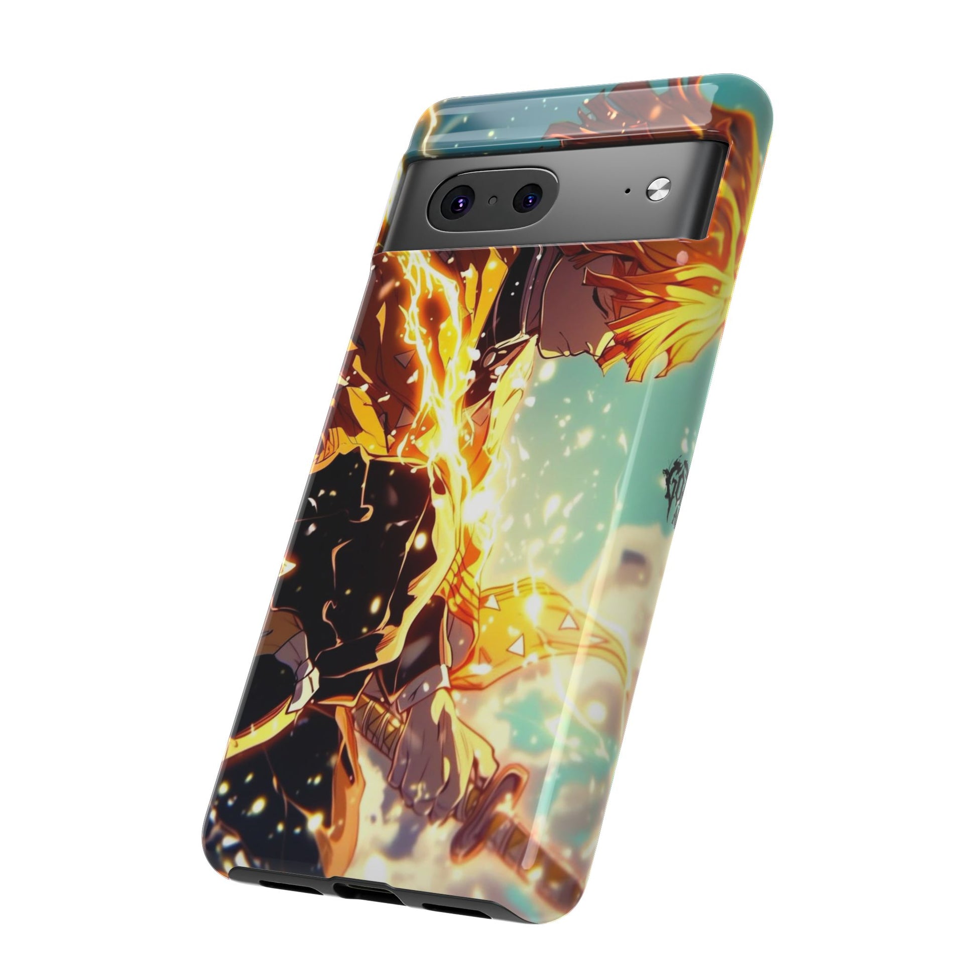Demon Slayer Zenitsu Anime Theme Phone Case, Tough Cases for iPhones, Samsung, and Pixel
