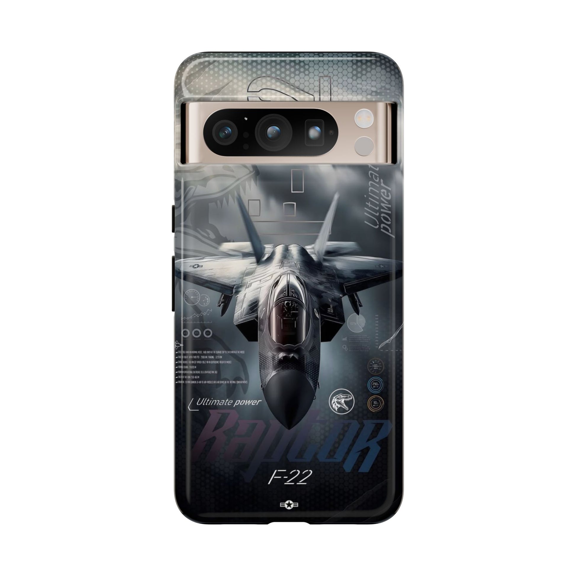 F-22 Raptor Fighter Jet Tough Cases for iPhones, Samsung, and Pixel