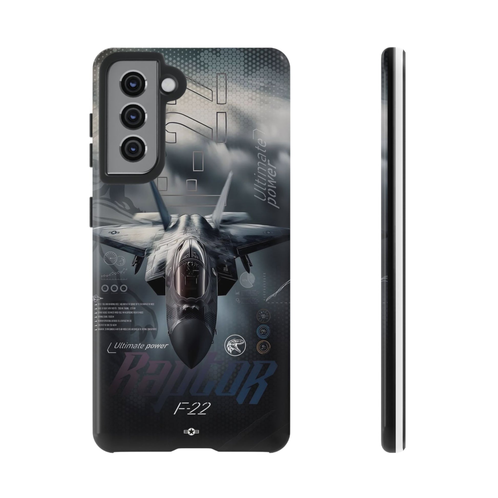F-22 Raptor Fighter Jet Tough Cases for iPhones, Samsung, and Pixel