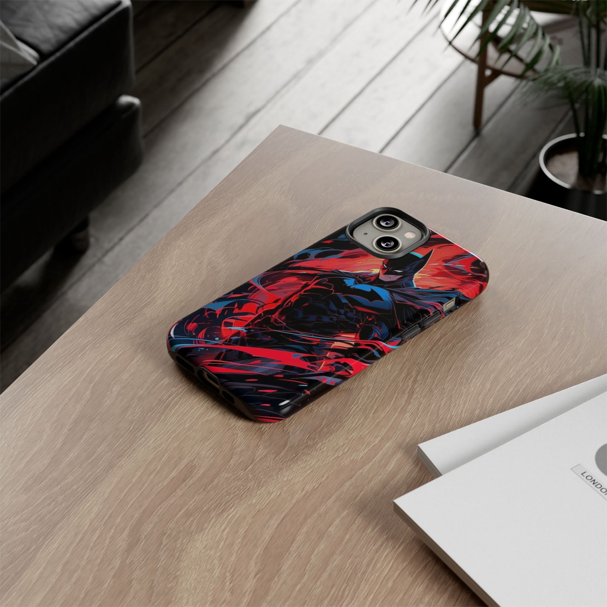 The Dark Knight Batman Art Tough Cases for iPhones, Samsung, and Pixel
