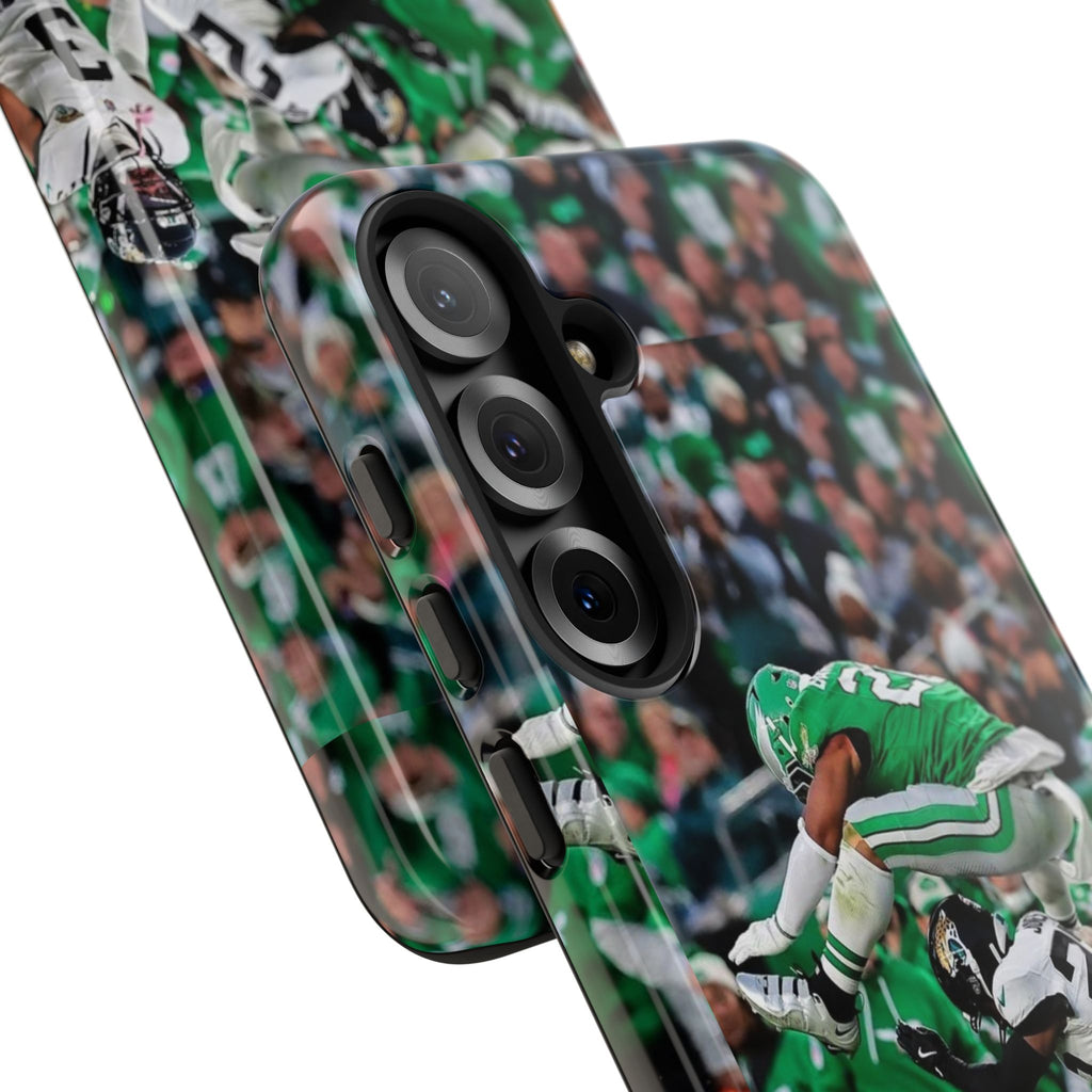 Saquon Barkley The Huddle Eagles Football Tough Cases for iPhones, Samsung, and Pixel