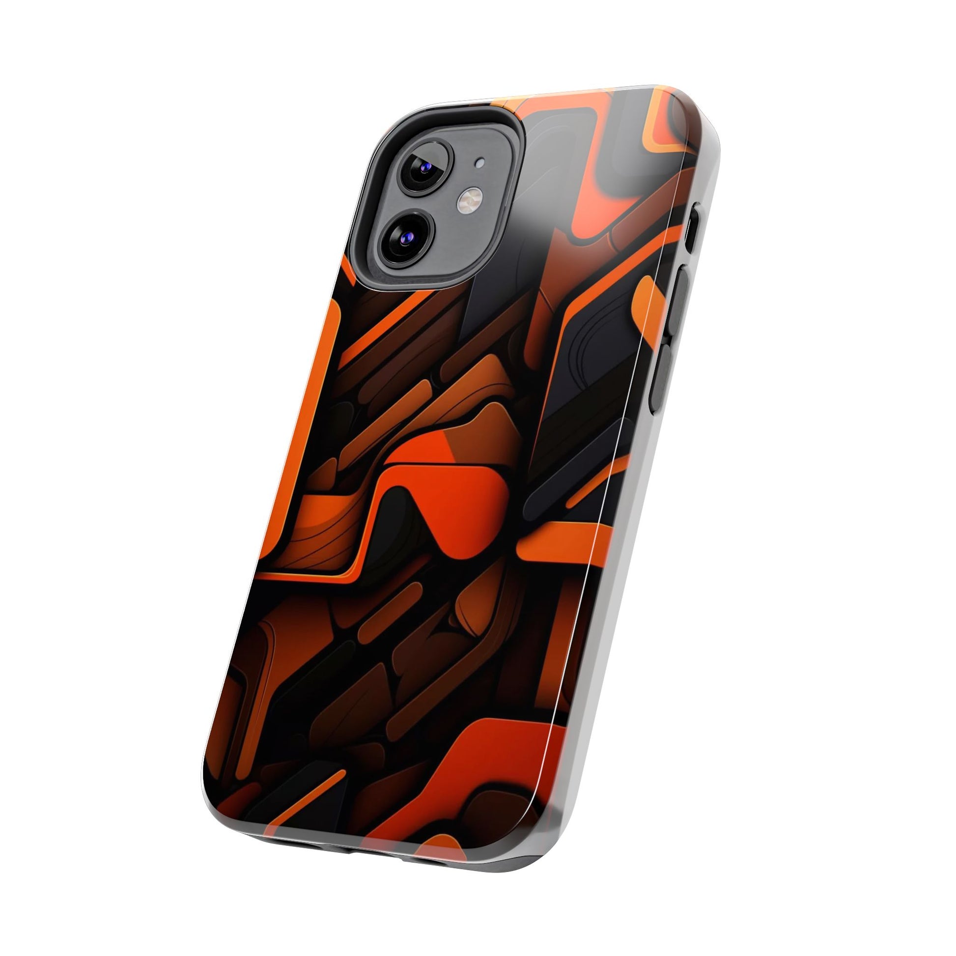 Orange Abstract Art Design Phone Case for Select iPhones & Samsung Galaxy Phones