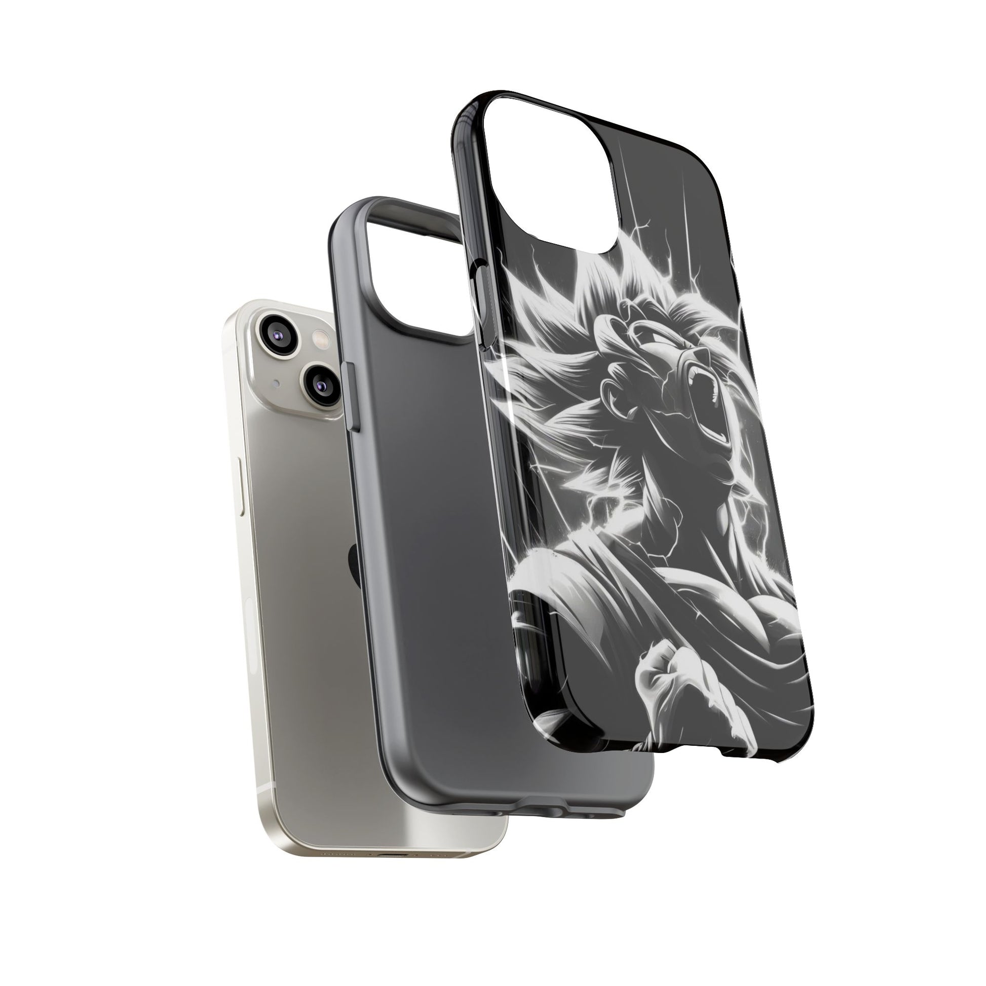 Anime Saiyan Rage Dragon ball Z Tough Cases for iPhones, Samsung, and Pixel