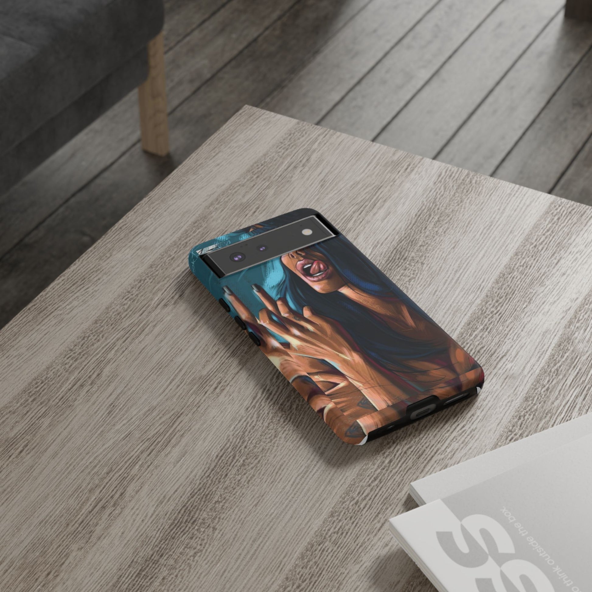 Tough Girl Theme Urban Design Cases for iPhones, Samsung, and Pixel
