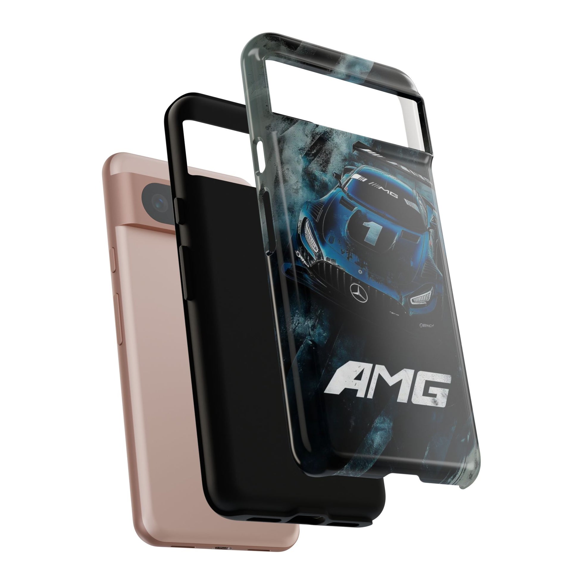 Mercedes AMG Racing Car Tough Cases for iPhones, Samsung, and Pixel