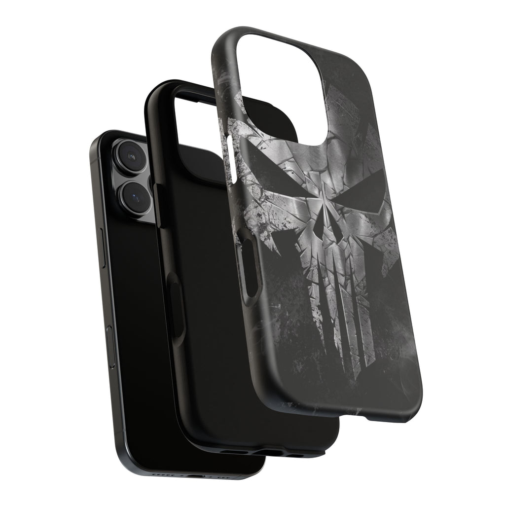 The Punisher Logo Art Tough Cases for iPhones, Samsung, and Pixel