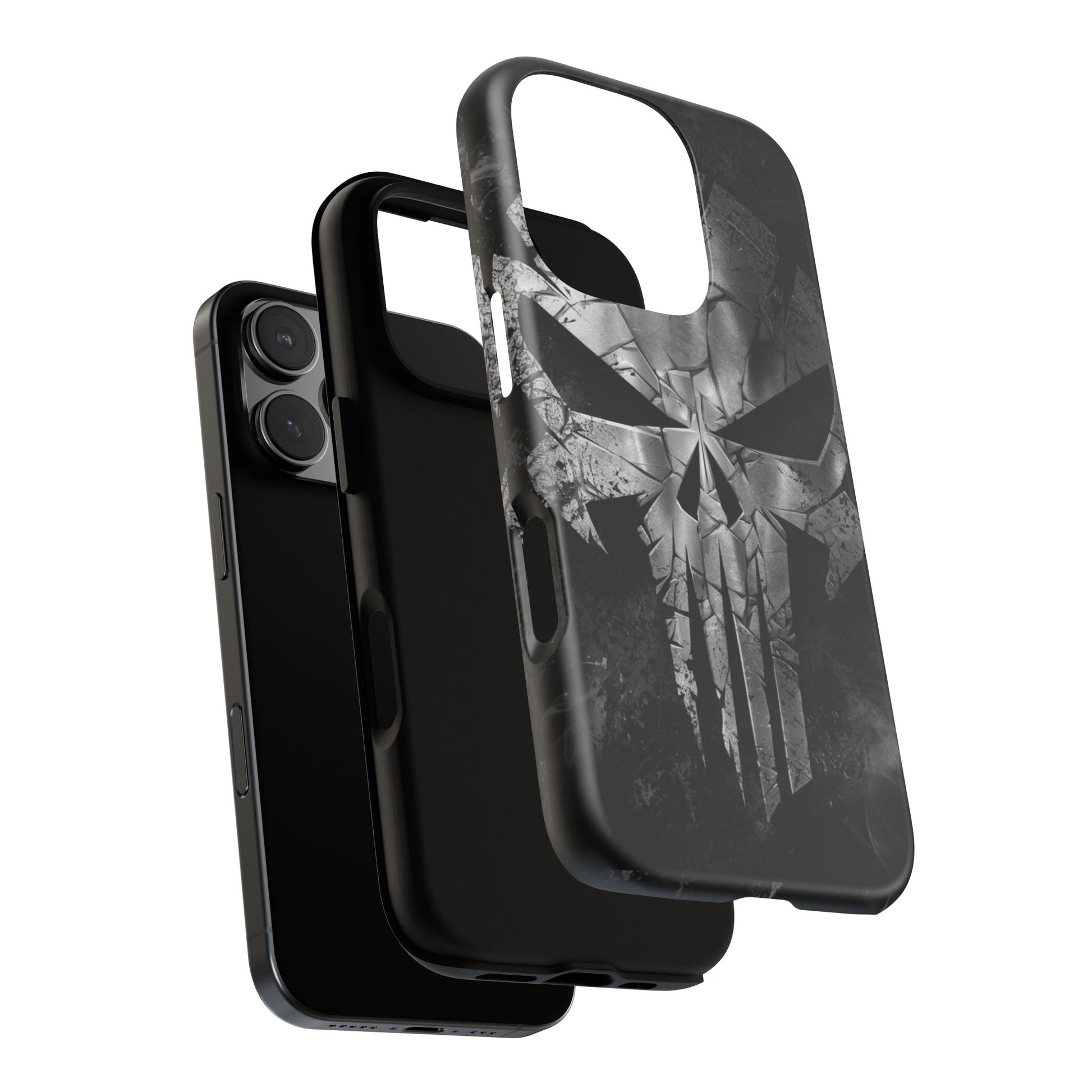 The Punisher Logo Art Tough Cases for iPhones, Samsung, and Pixel